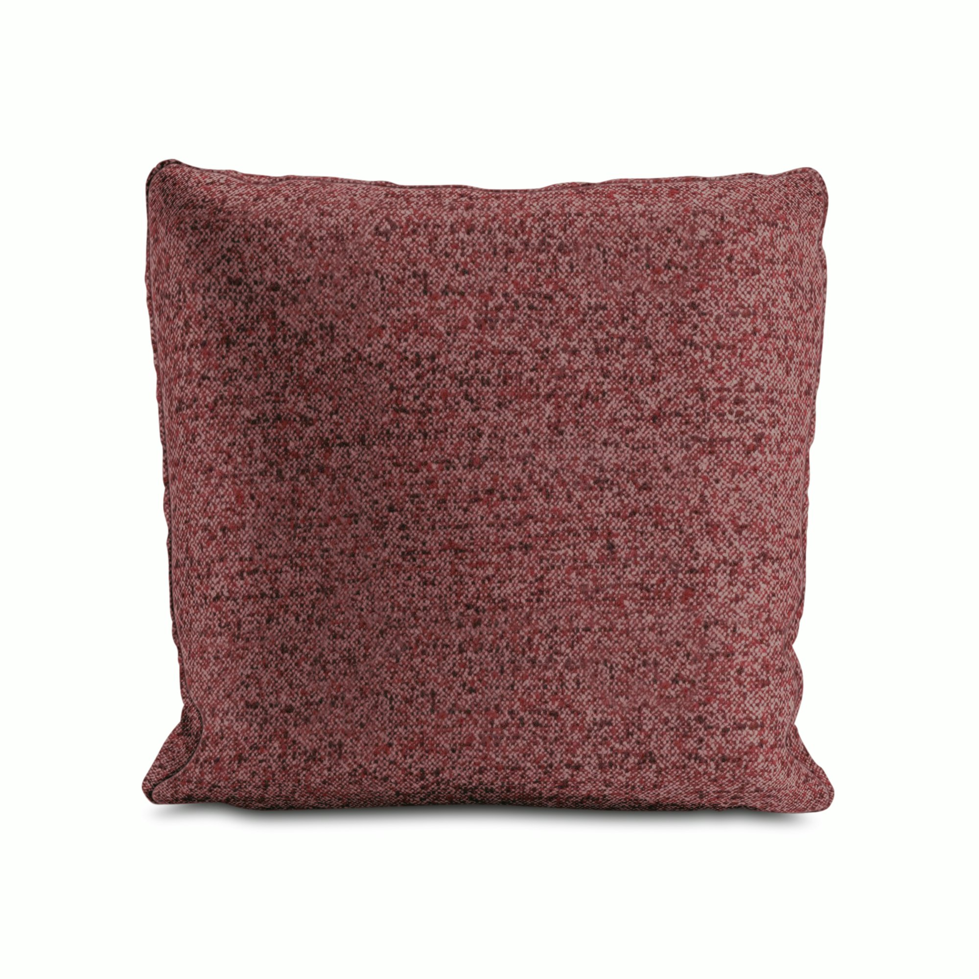 A Reid Throw Pillow in merlot viewed from the front.