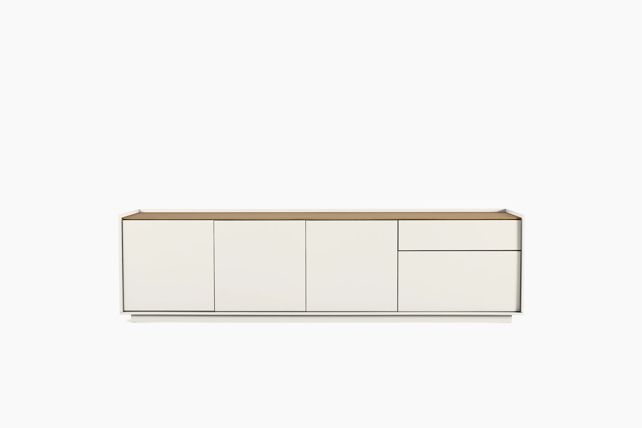 A Bera Media Unit in White Viewed from the front.