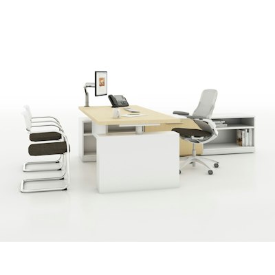 Reff Profiles private office height adjustable desk progressive credenza