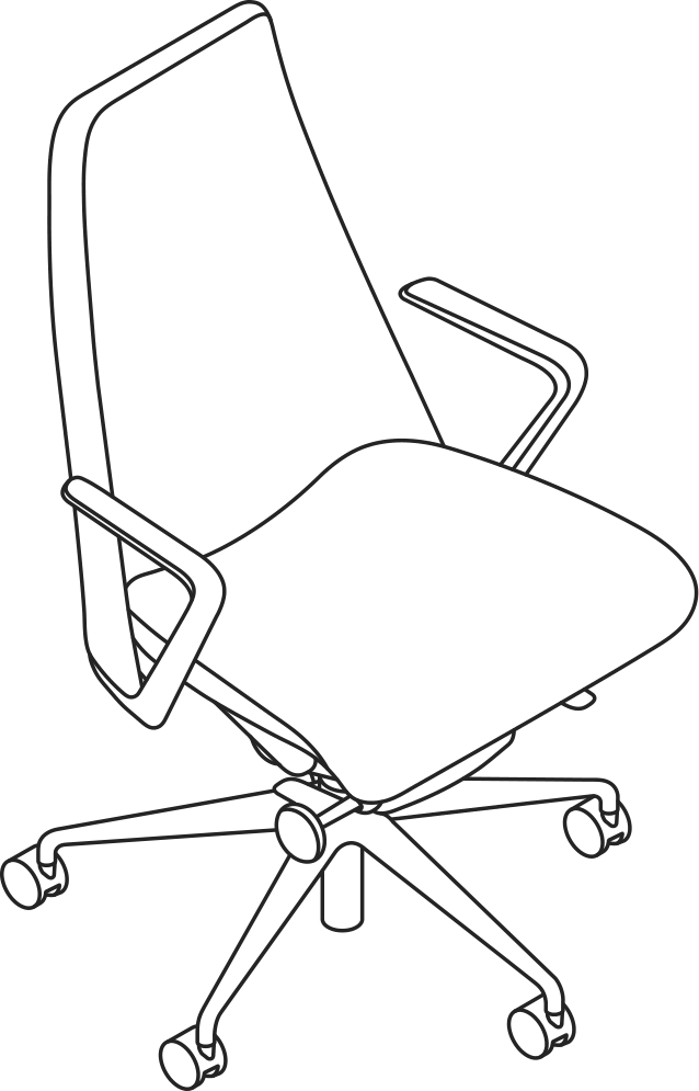 A line drawing - Taper Chair