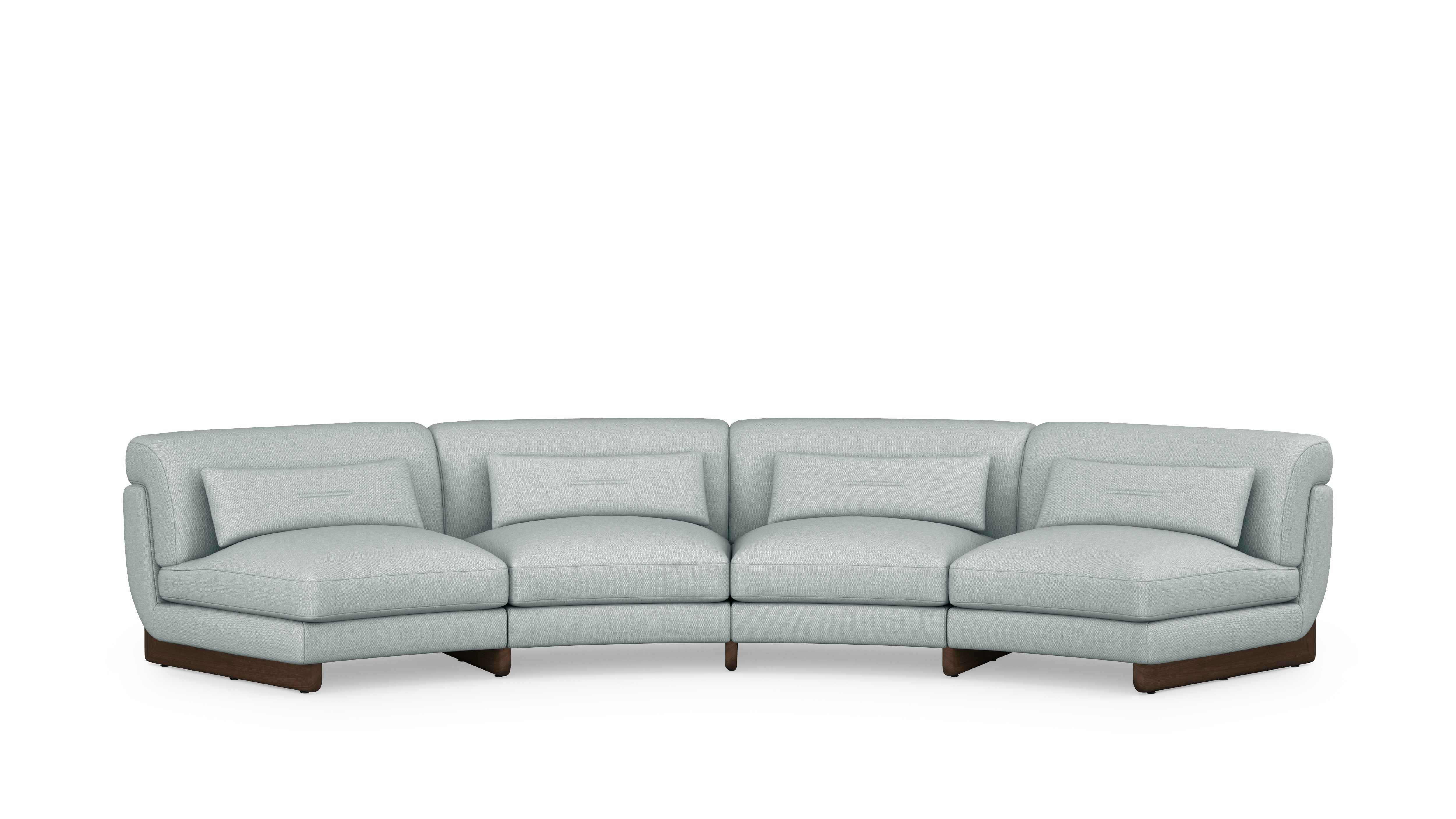 Contra Wedge Sectional, Four Seater