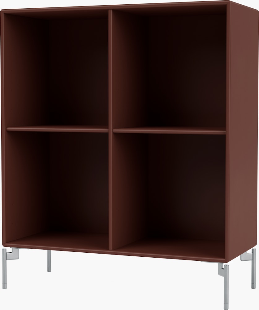 Show Bookcase - Masala, with Chrome Legs