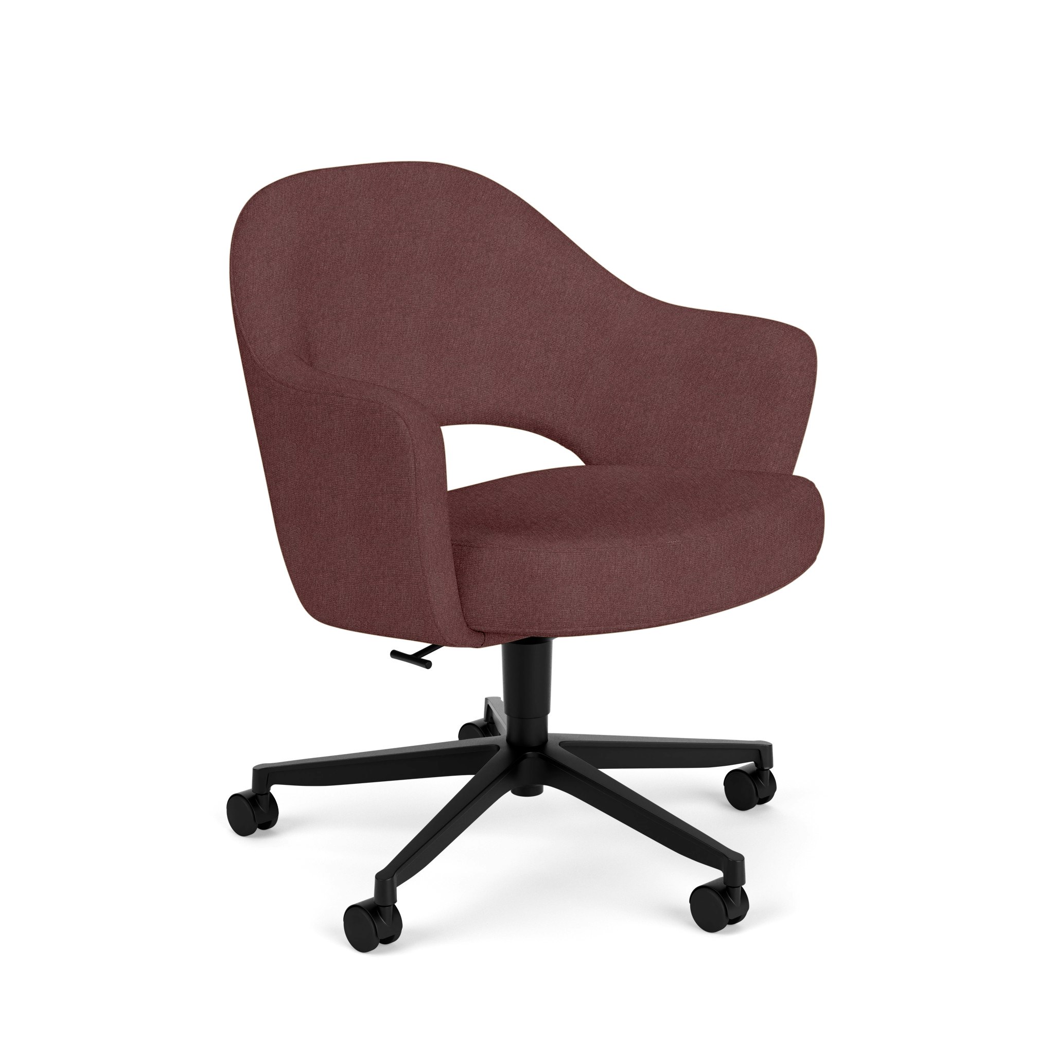 Saarinen Executive Office Armchair - 5 Star,  Aegean,  Eggplant,  Black Base,  SC
