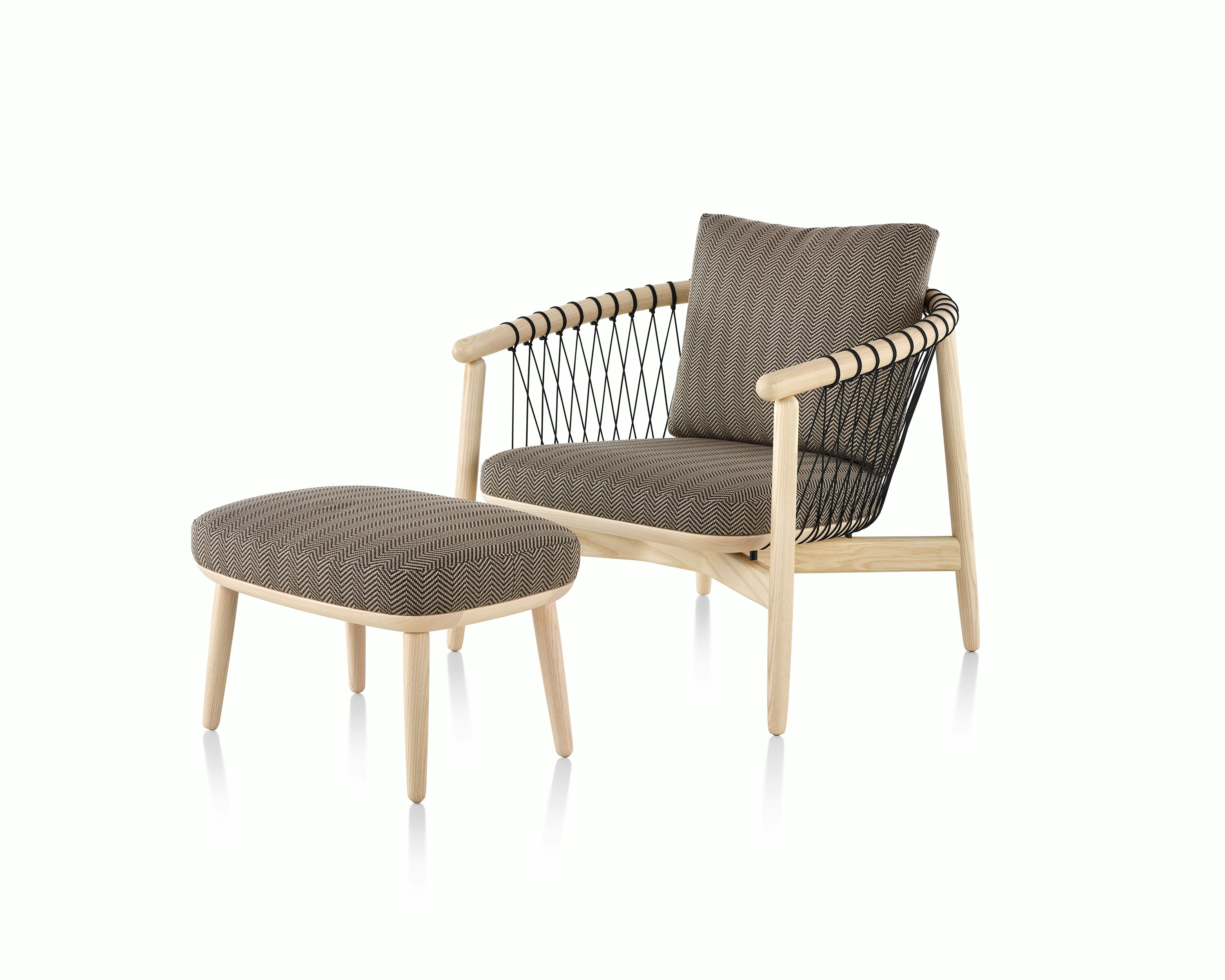 Crosshatch Chair and Ottoman