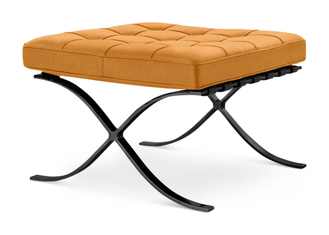 A Barcelona Stool in Yarrow Black viewed from an angle.