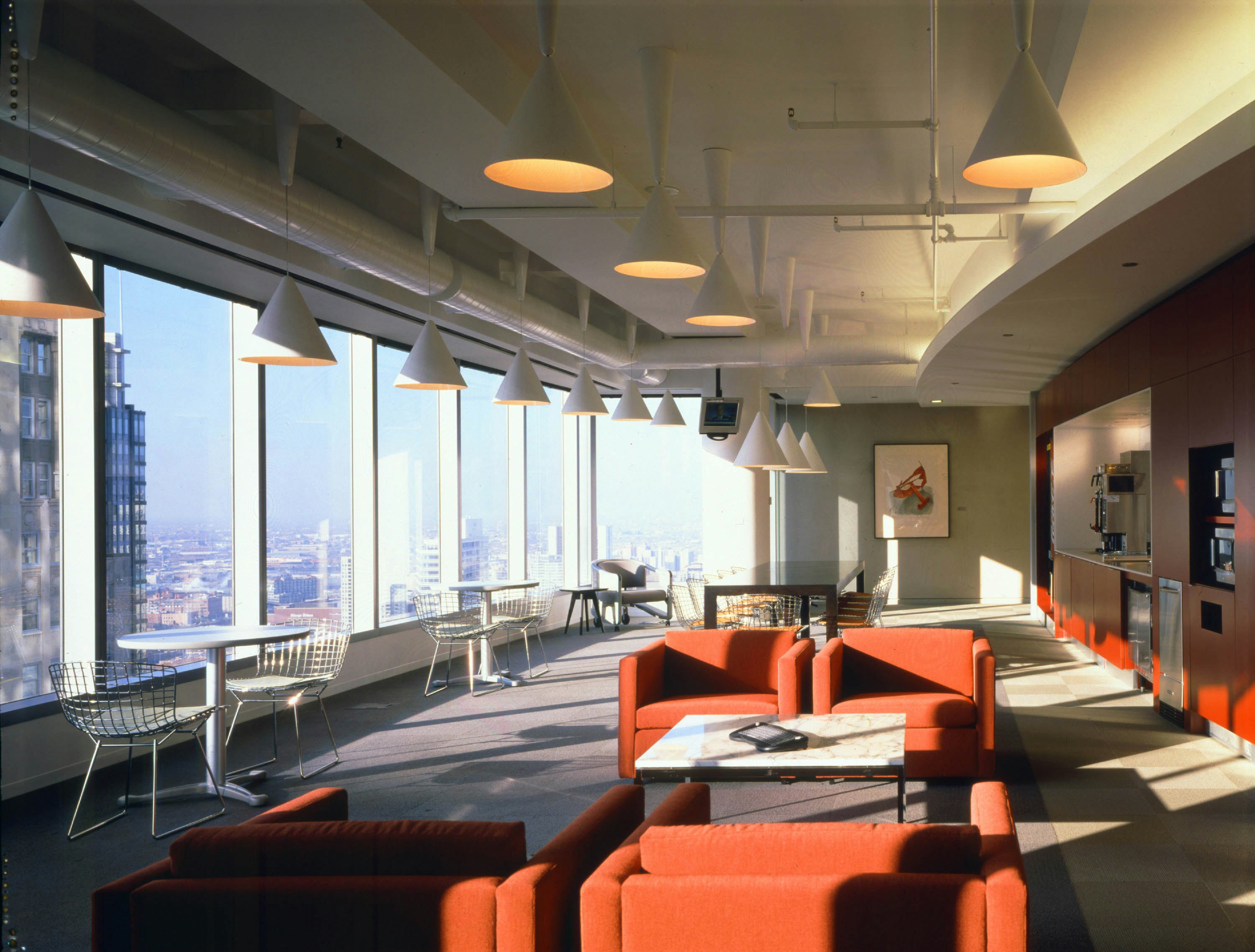 Pfister Lounge Seating and Bertoia Side Chairs