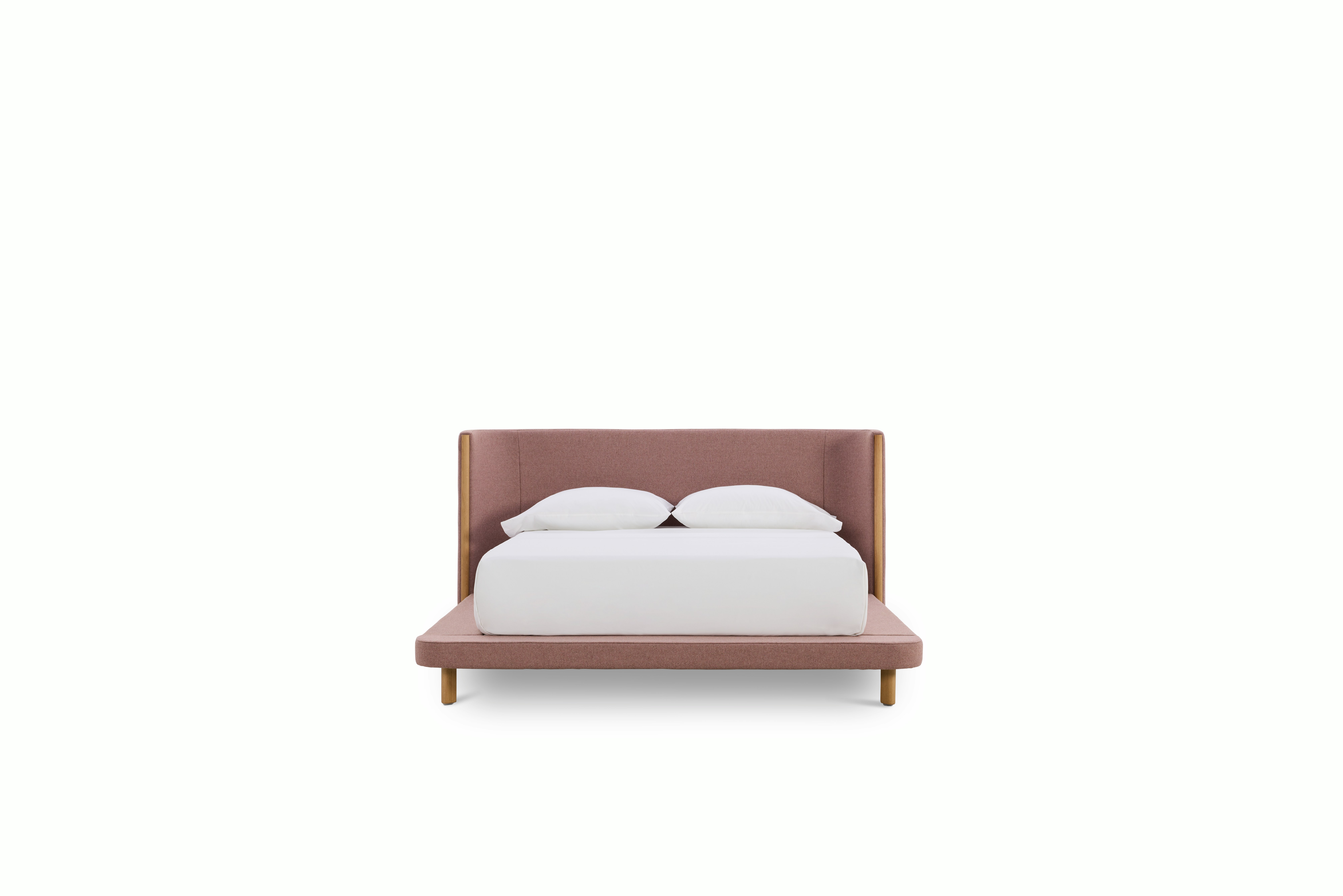 Emmy Bed - Tall in Oak and Pecora Peony