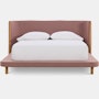 Emmy Bed - Tall in Oak and Pecora Peony