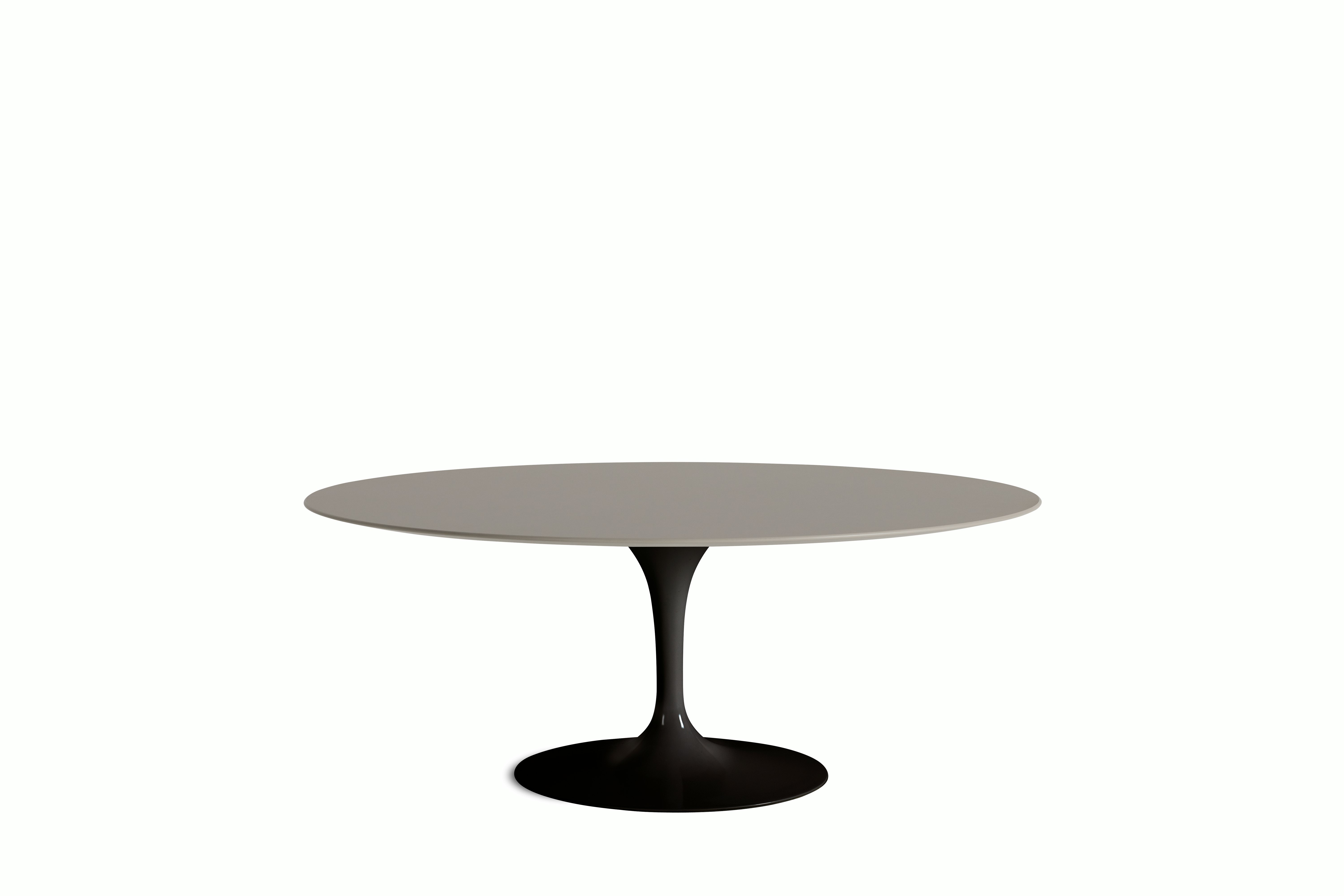Saarinen Dining Table - Oval, 72 Inch, Laminate, Modern Clay, Black Base