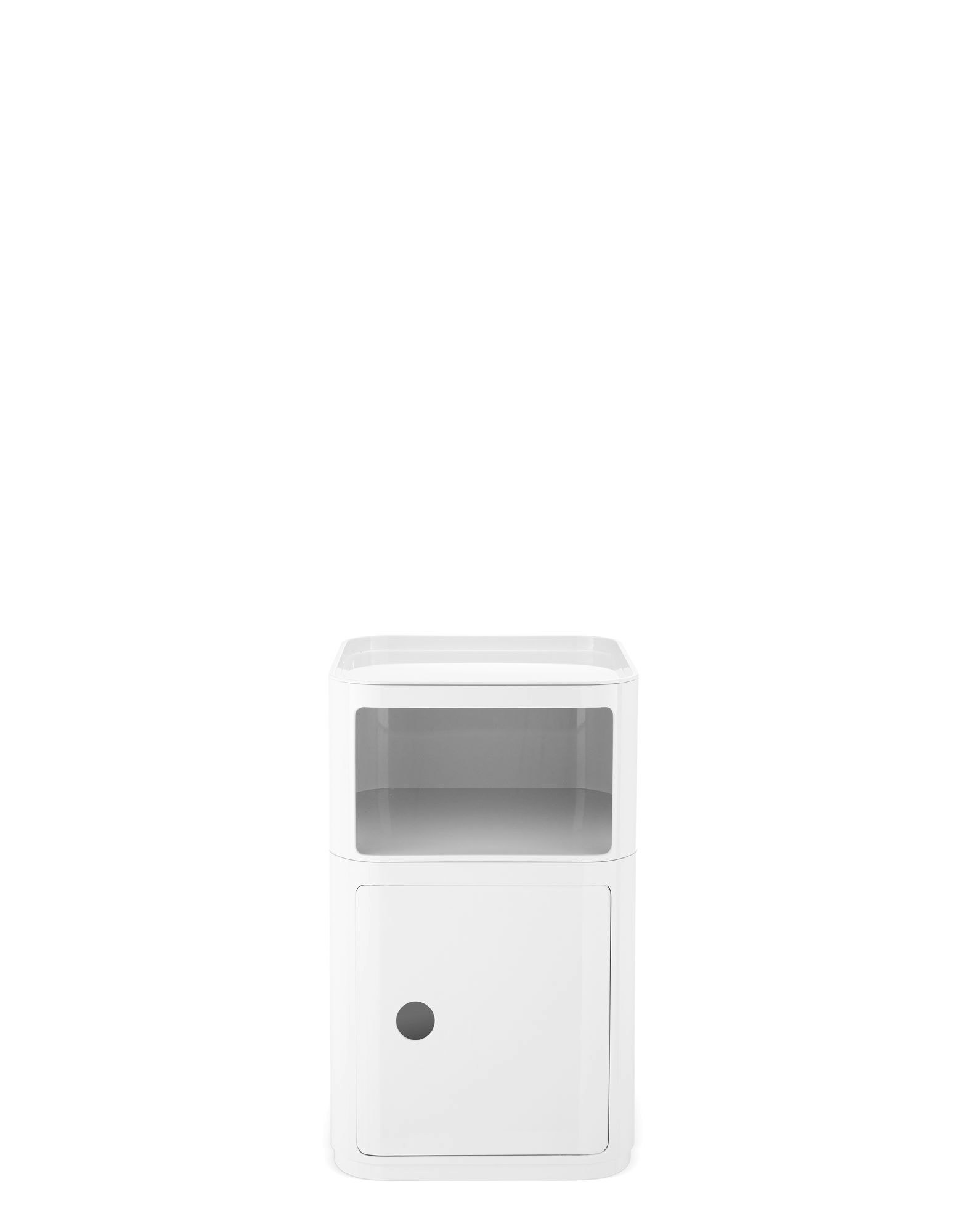 A Componibili Classic Modular in white viewed from front.