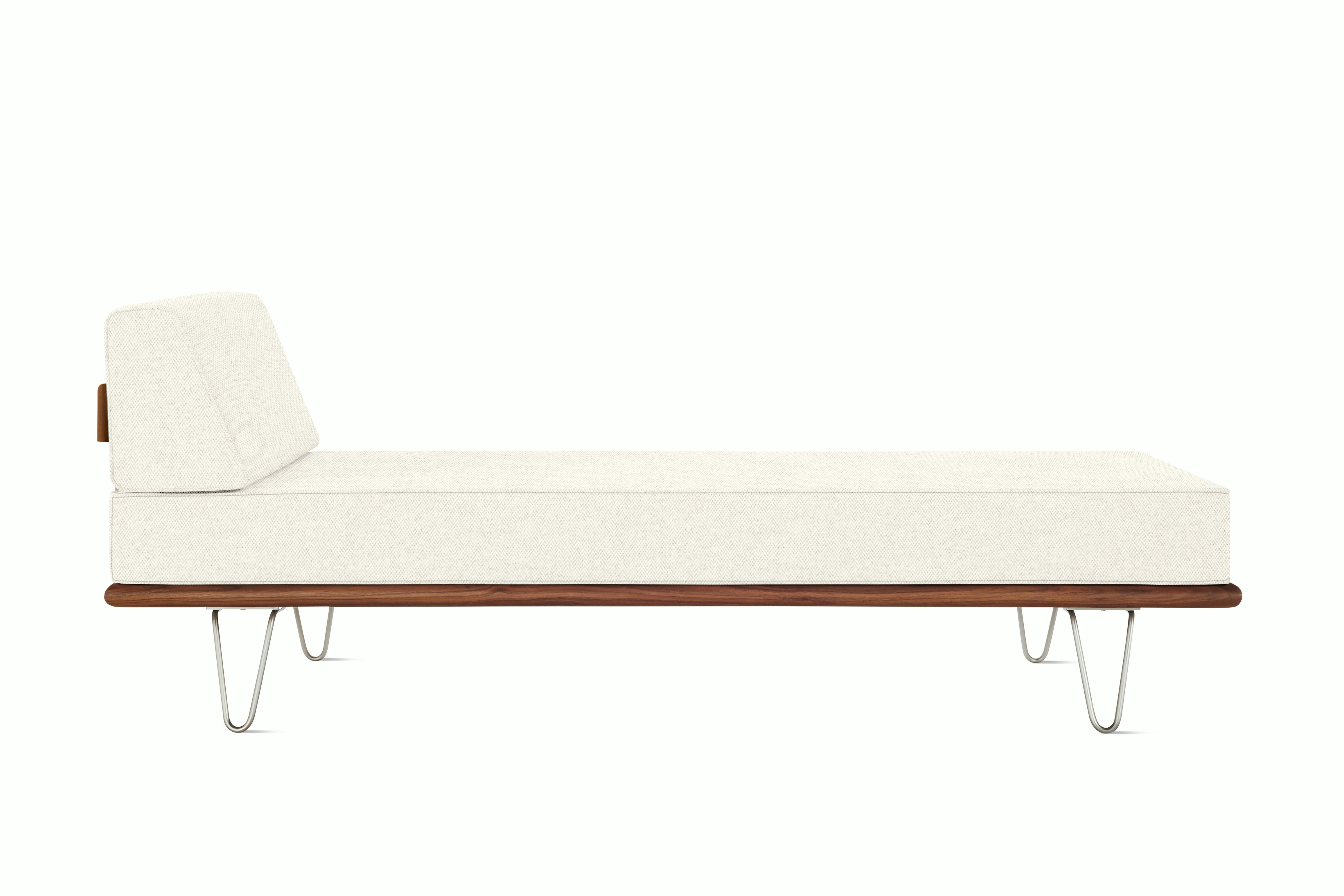 Nelson Daybed 2.0 - Side Bolster, Walnut, Luce, Brioche, Hairpin