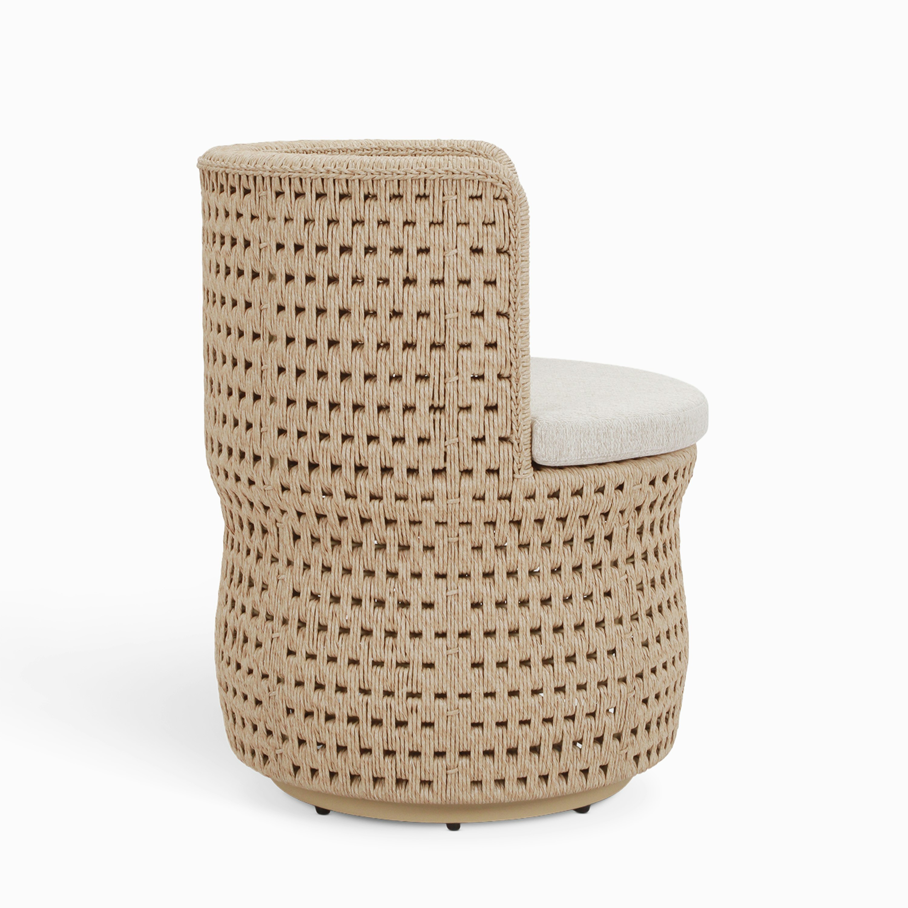 Woven Outdoor Lounge Chair - All Weather Twisted Resin Cord