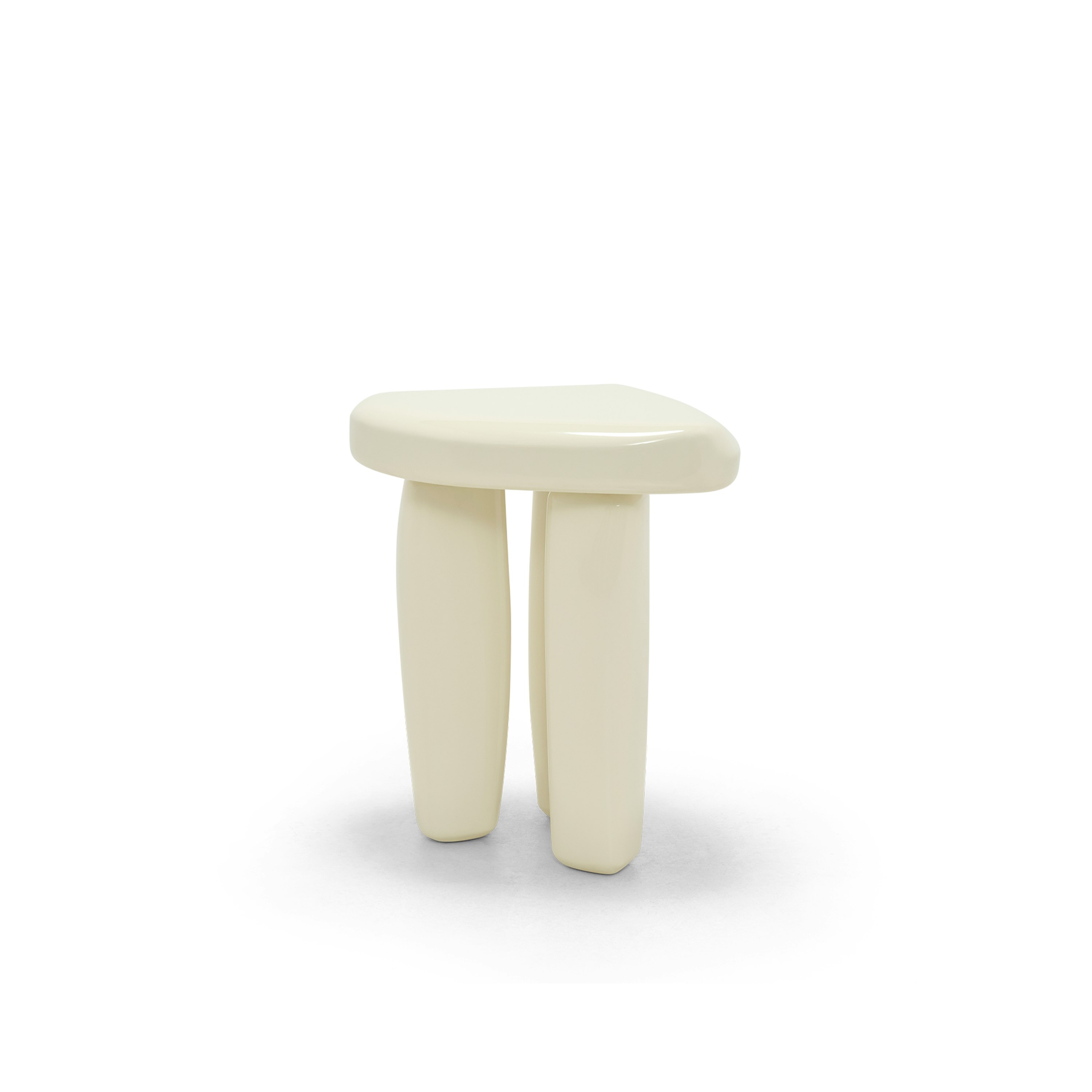 Isola Side Table - High Gloss Antique White