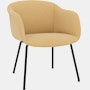 Fiber Soft Armchair - Tube, Anthracite Black, Ecriture, 410