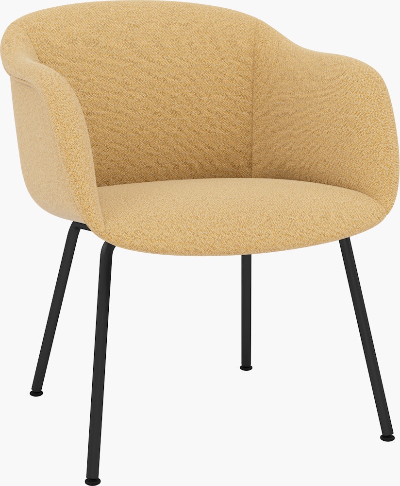 Fiber Soft Armchair - Tube, Anthracite Black, Ecriture, 410