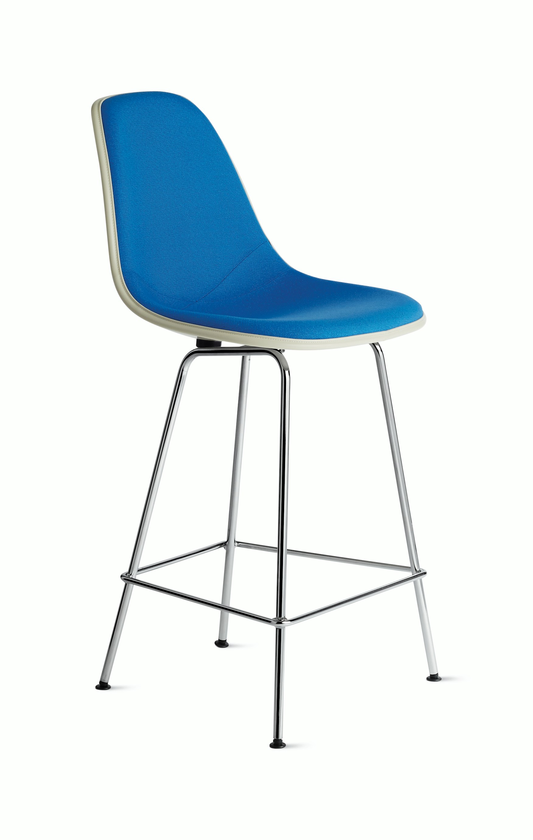 Eames Upholstered Molded Fiberglass Stool