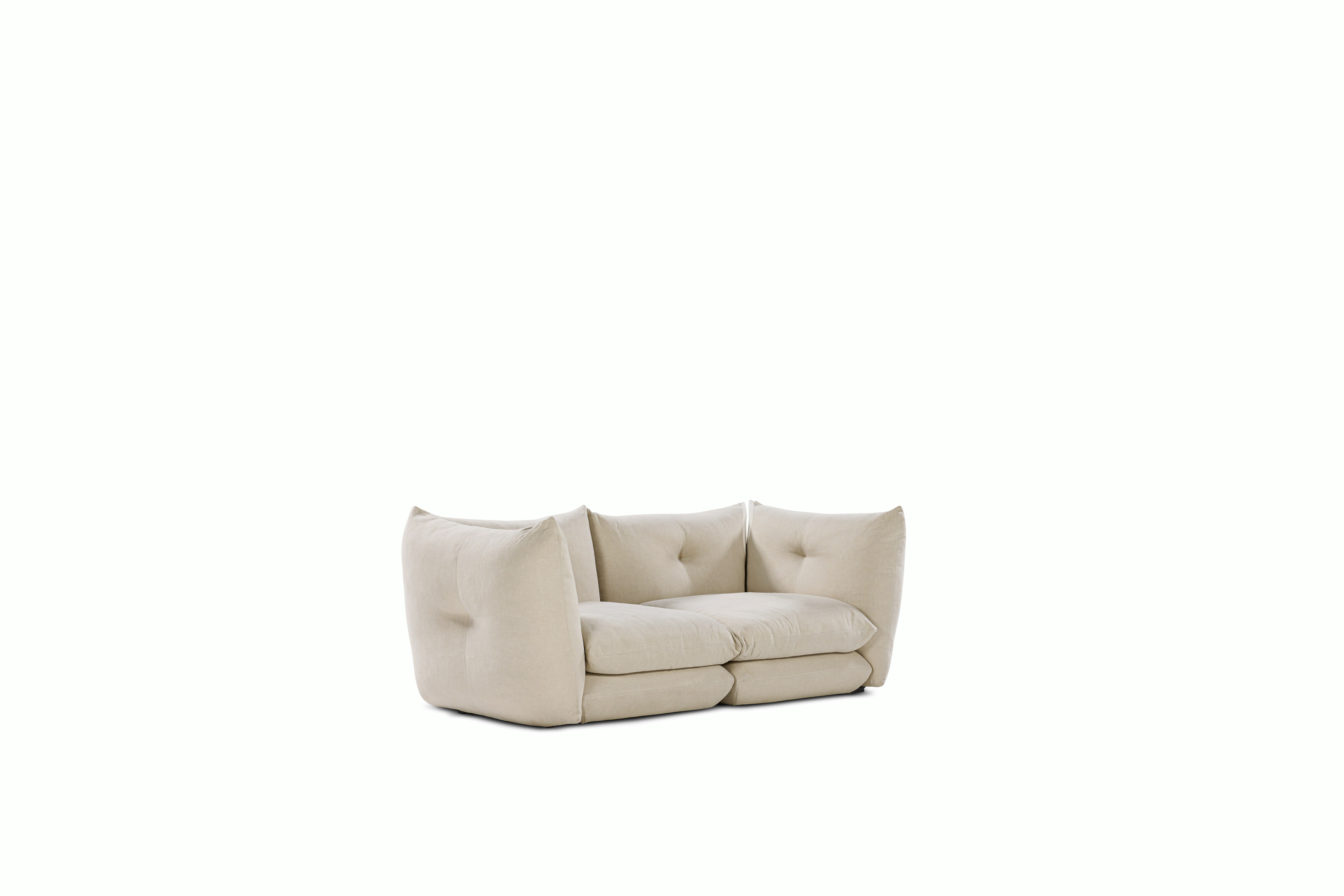 Pillo Sofa -  Two Seater Standard or Deep in Haven Ivory
