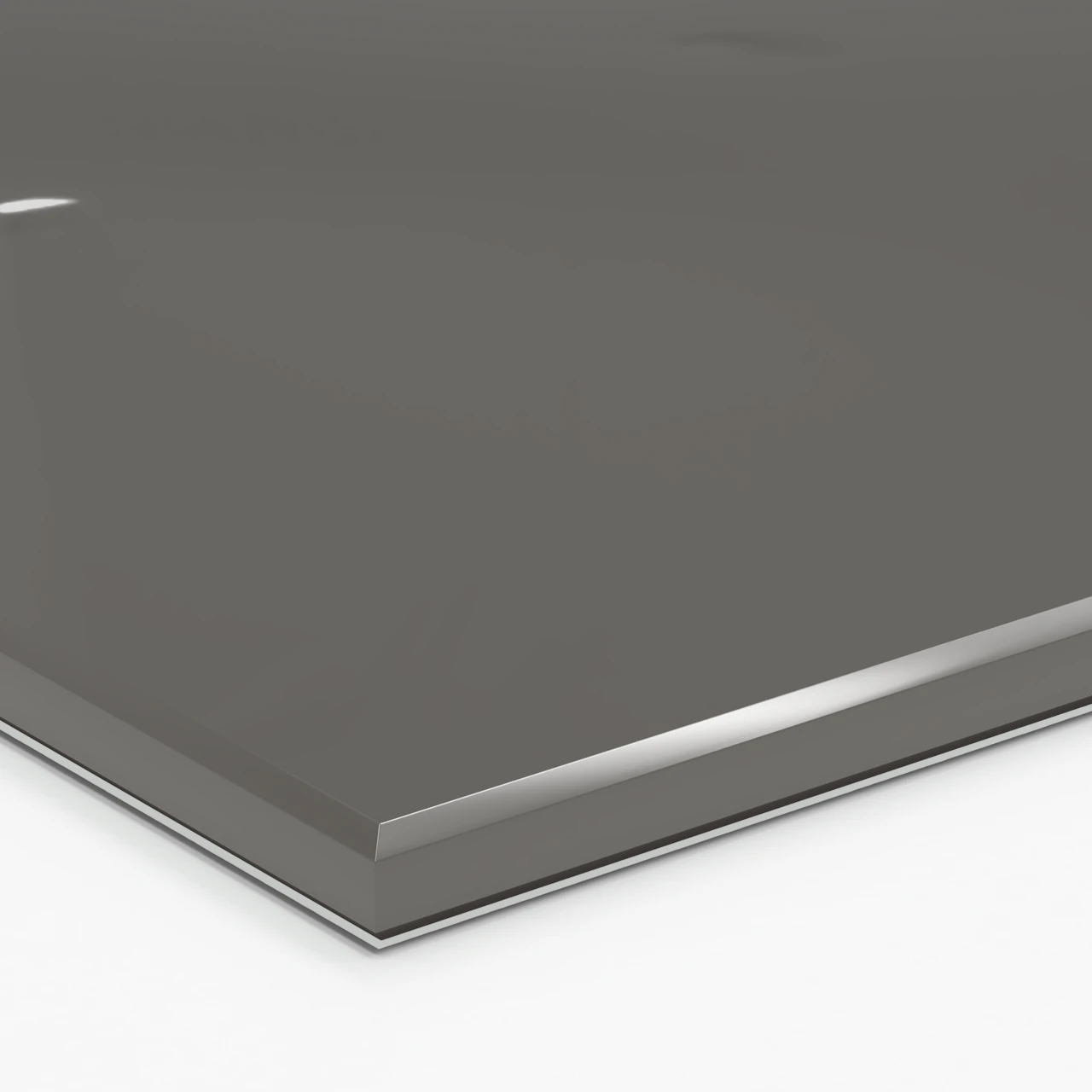 Back Painted Medium Grey