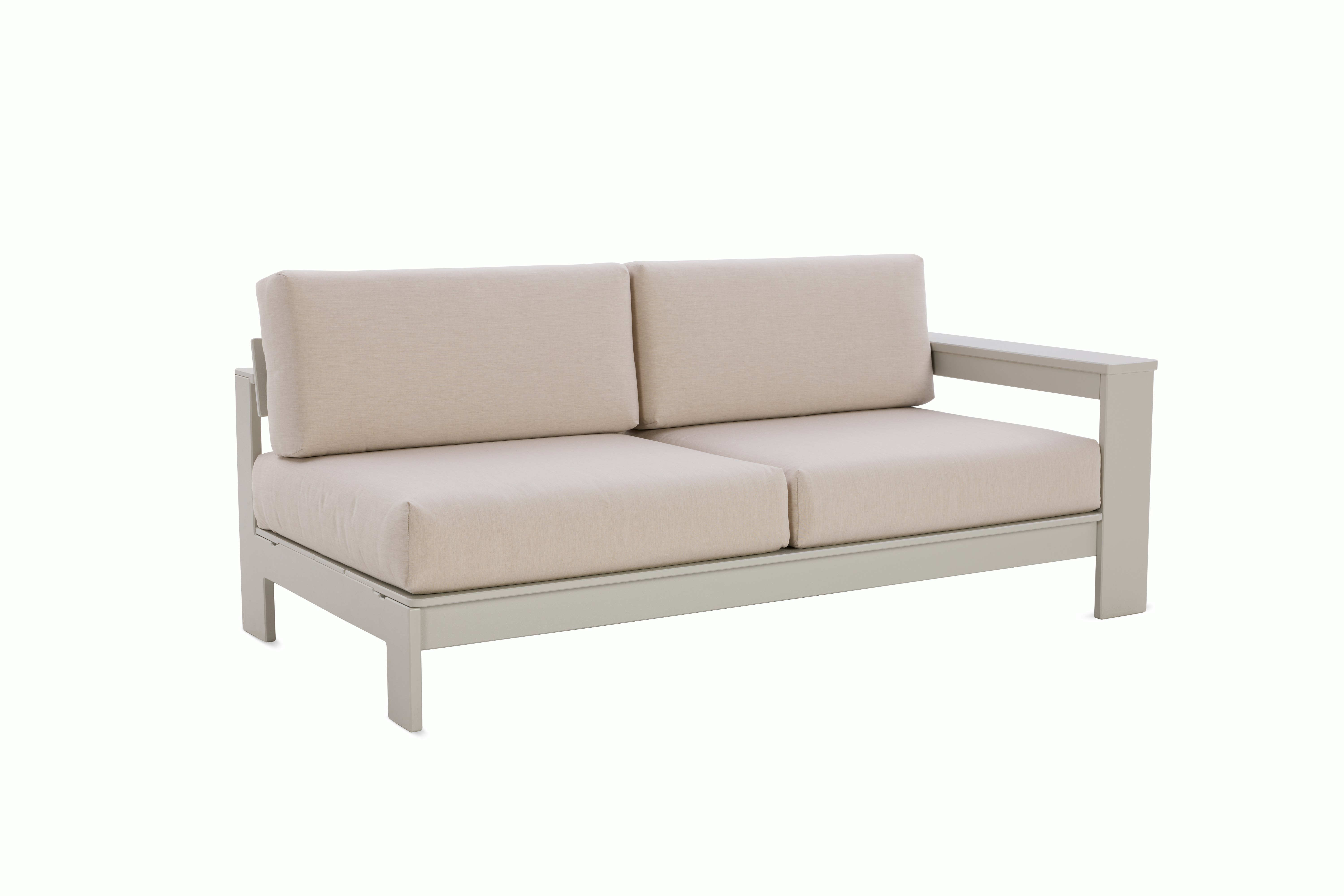 Pepin One Arm Sofa Module - right,   fog,   flax