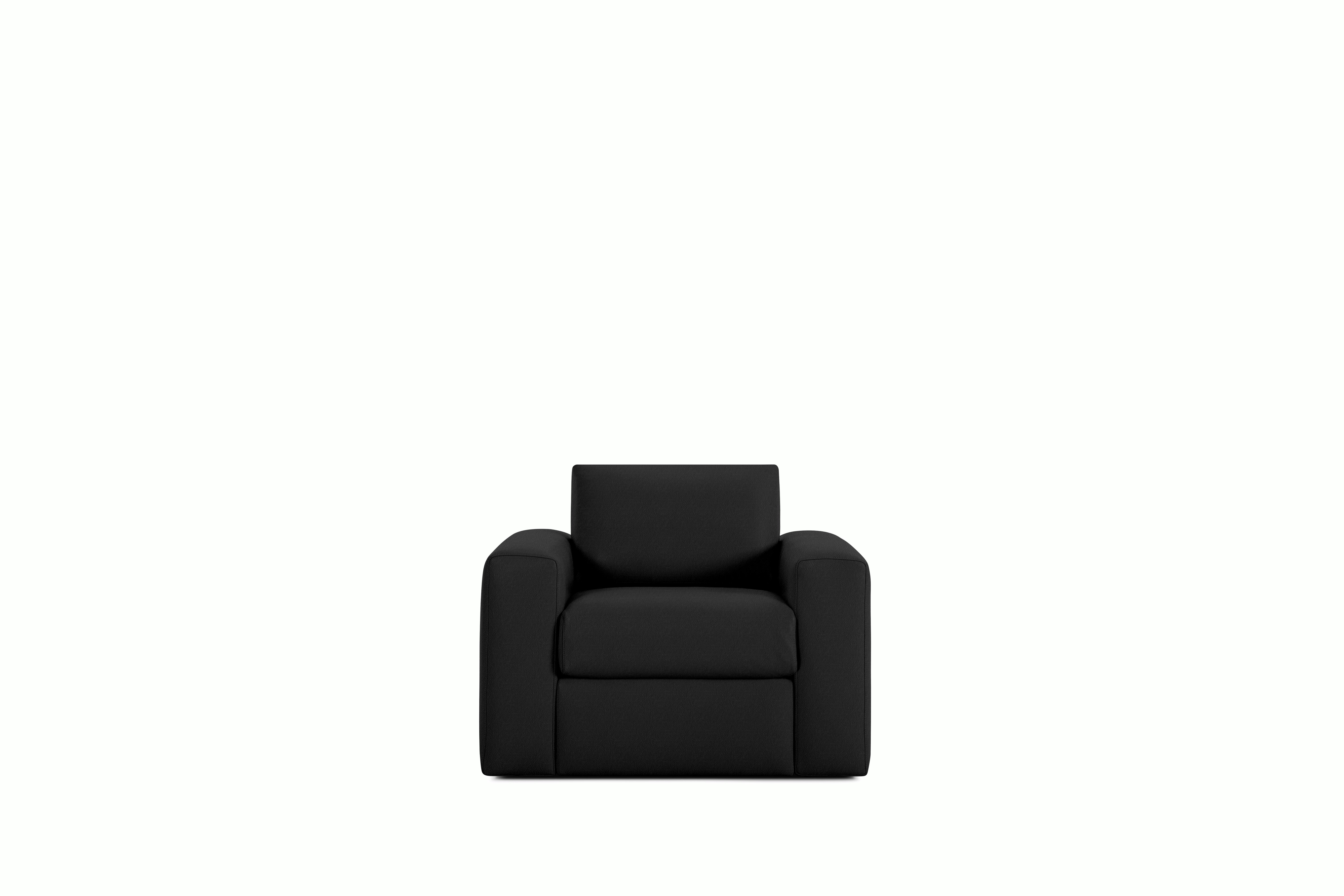 Irvin Armchair - Swivel,  Prone Leather,  Obsidian