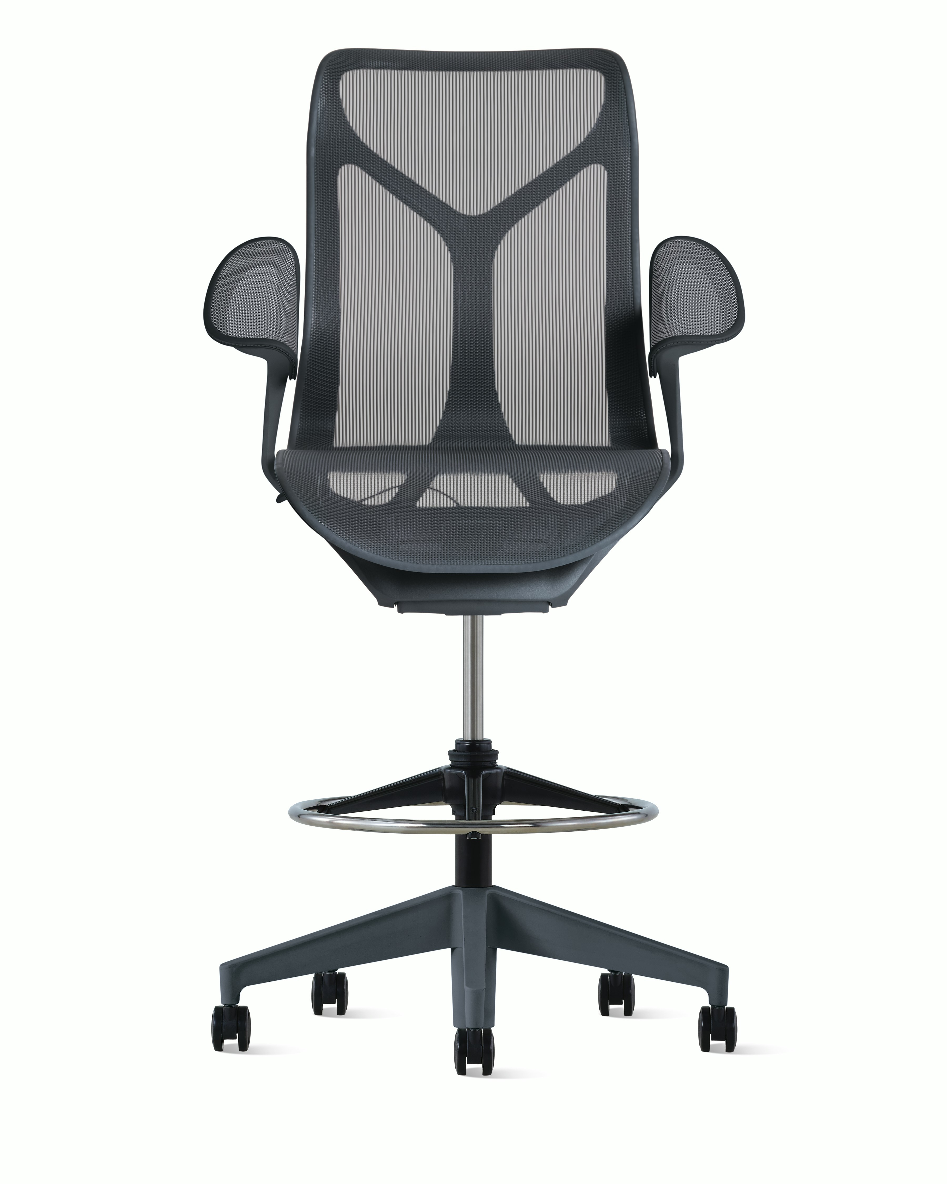 Cosm Stool Mid Back Leaf Arm