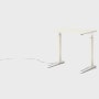 Renew Sit-To-Stand Desk - 23x34,  White Laminate,  White,  Polished Aluminum,  Hidden Power