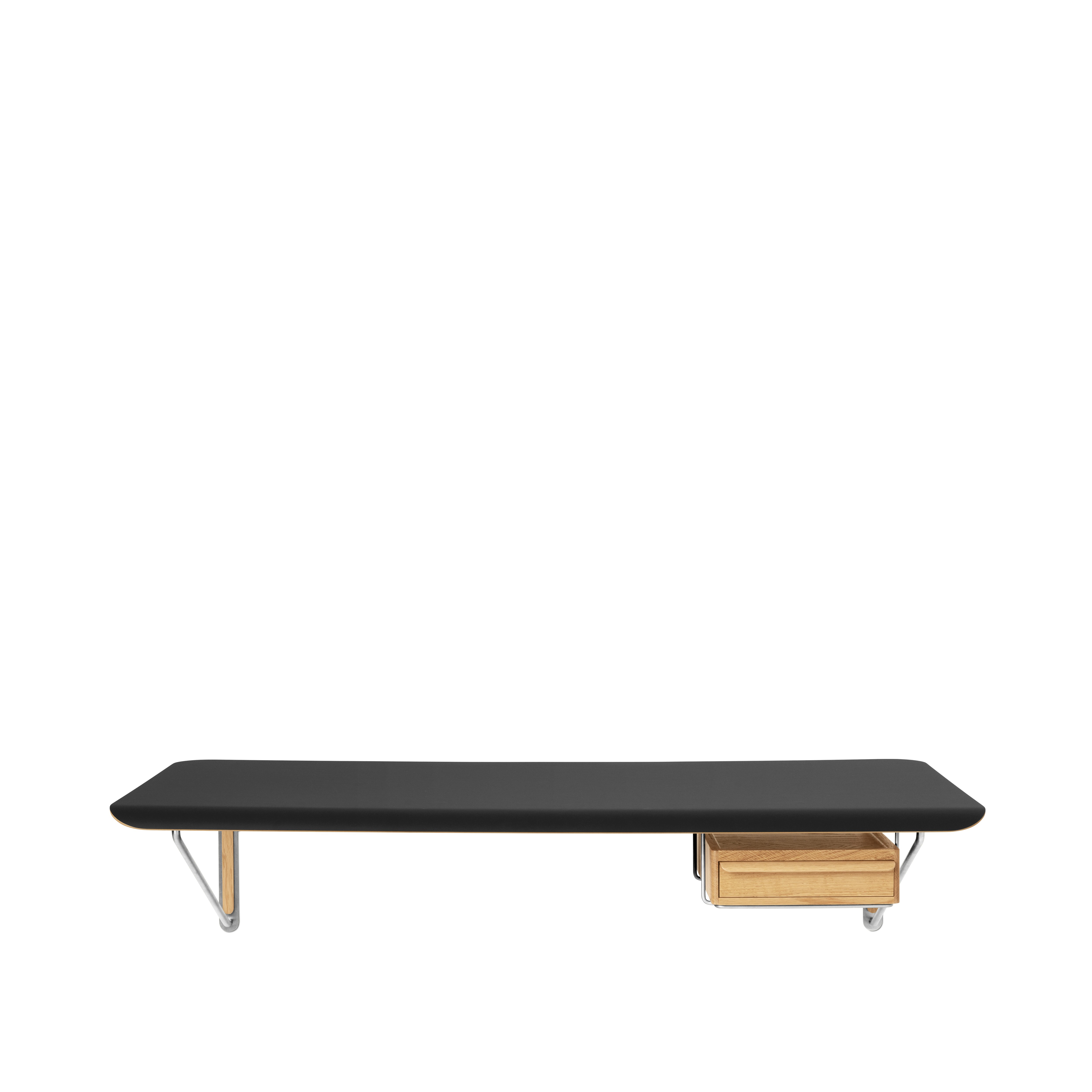 AB109 Wall Desk - Black Laminate with Drawer