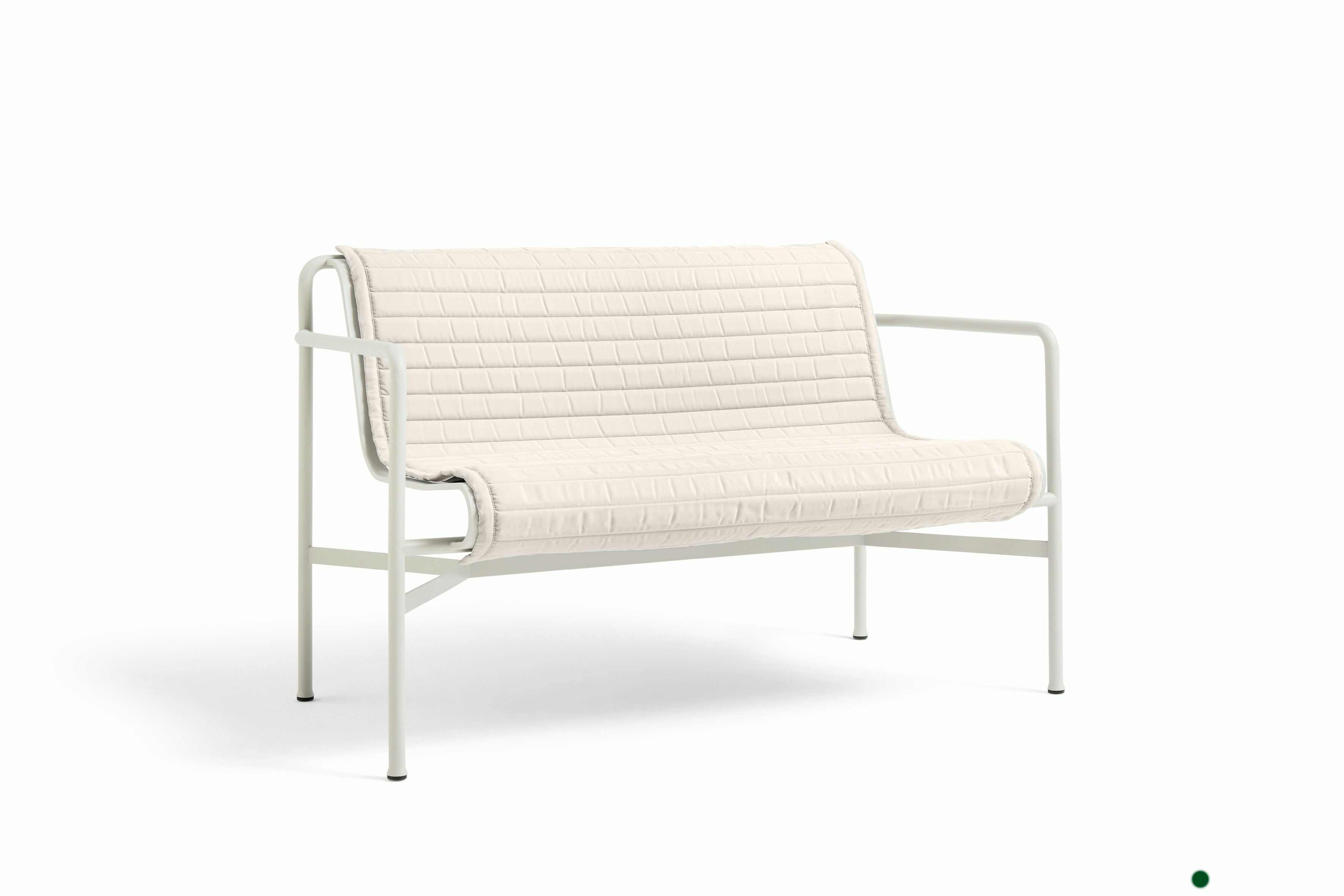 Palissade Dining Bench Cushion - Quilted, Cream White