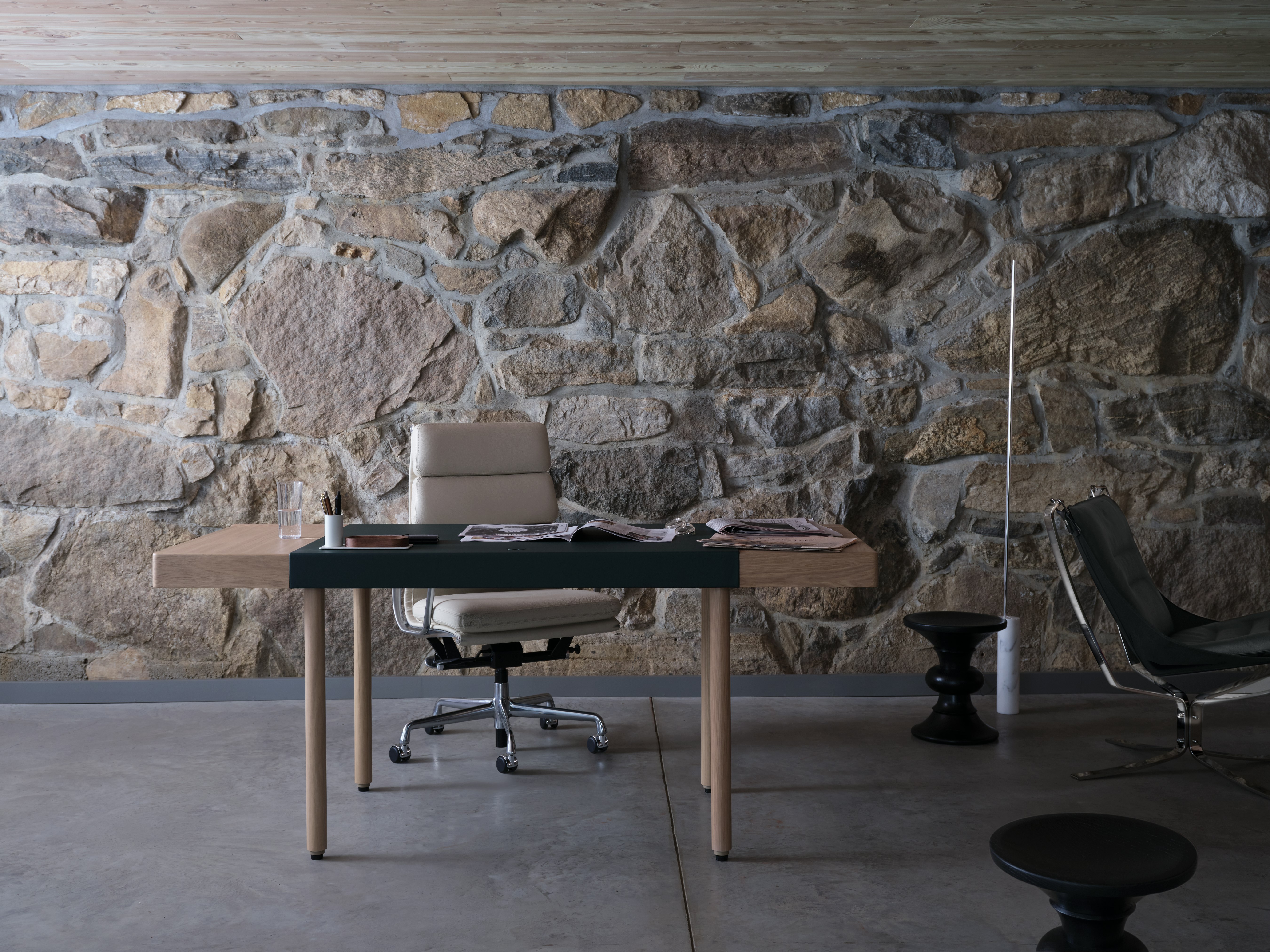 New Canaan Leatherwrap Sit-to-Stand Desk