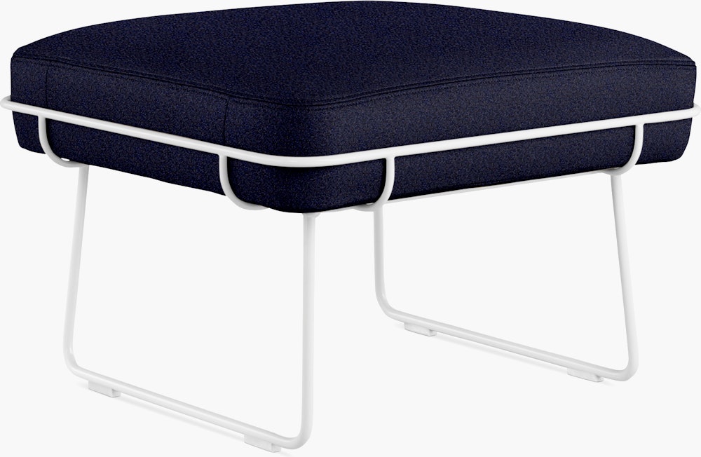 Wireframe Ottoman -  Whim,  Navy,  White