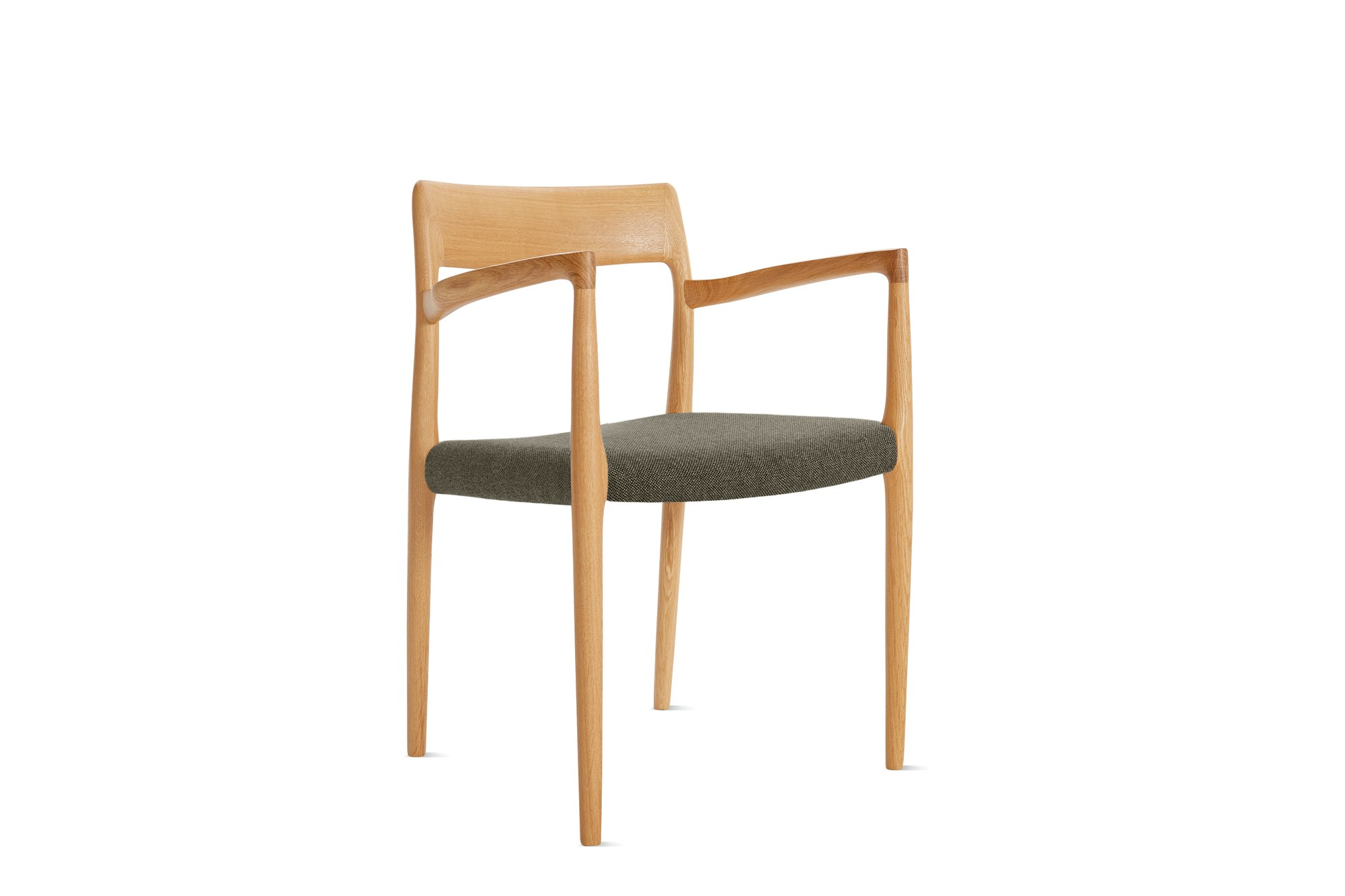 Moller Model 57 Armchair with Upholstered Seat