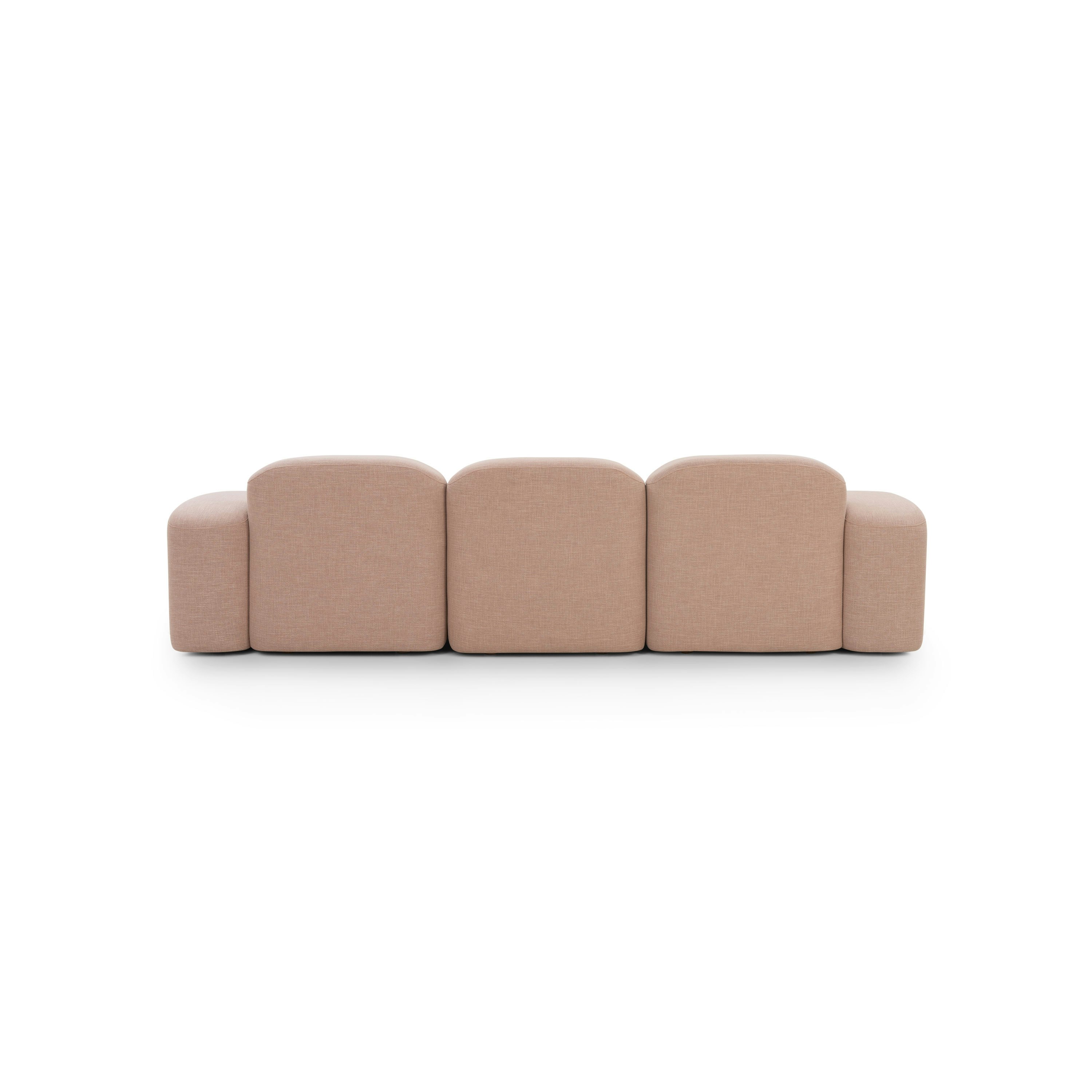 A Muse Sofa in Byron: Biscuit viewed from behind.