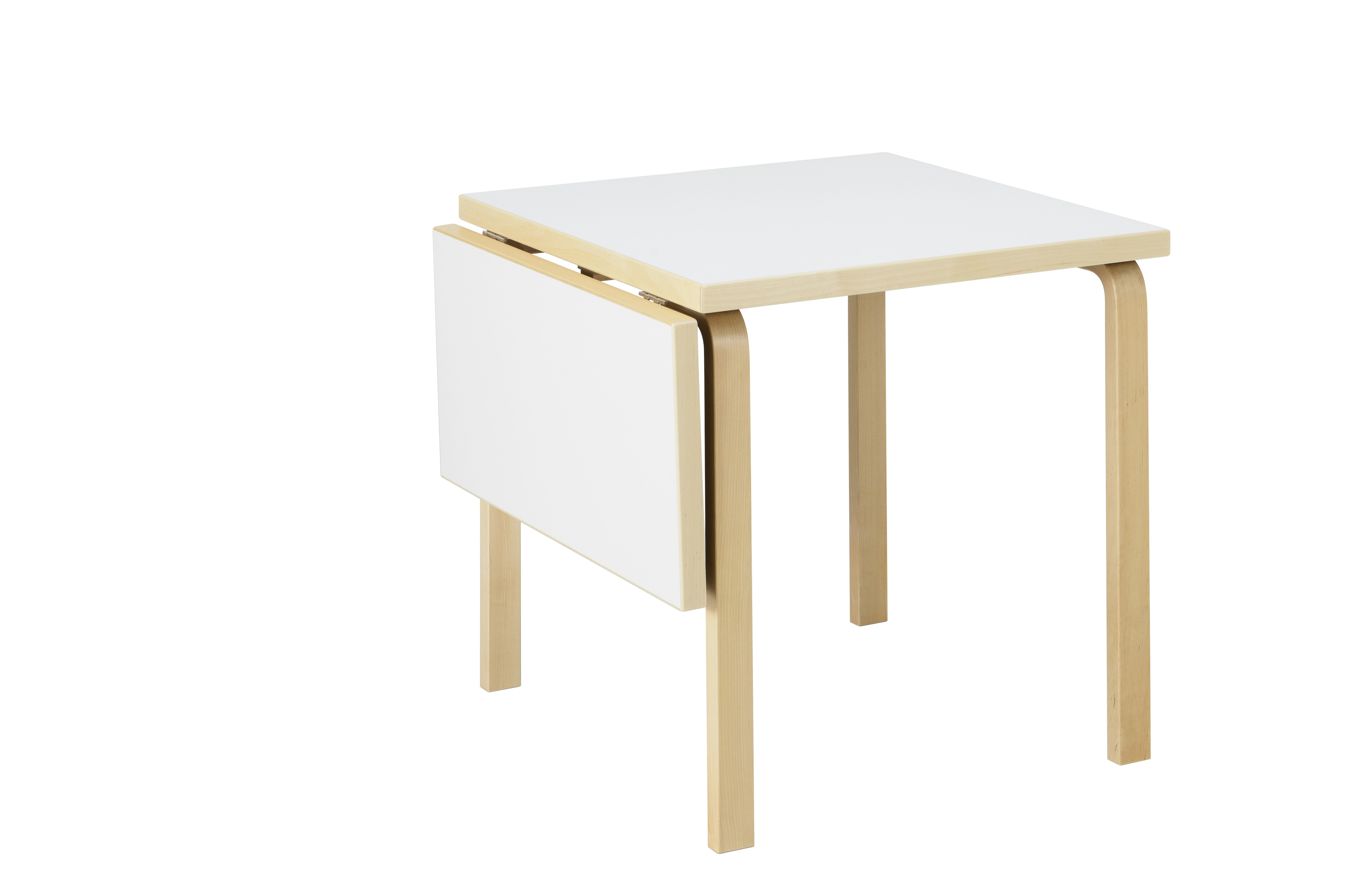 DL81 Table - Lacquered Birch , White Laminate