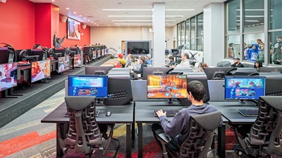 Students utilizing the Ferris Esports Arena at Ferris State University