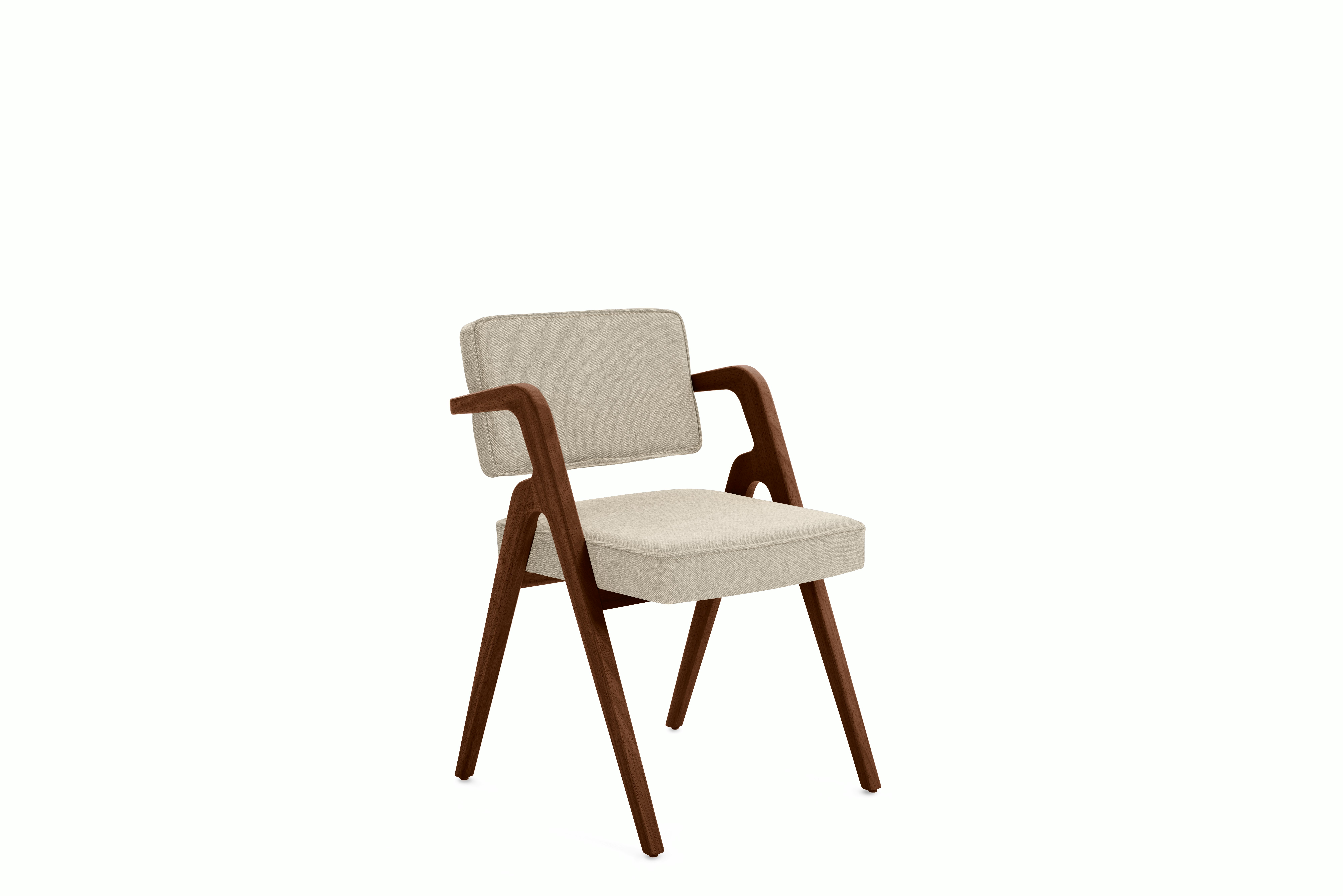 A Eugenio Dining Chair in patisserie viewed from an angle.