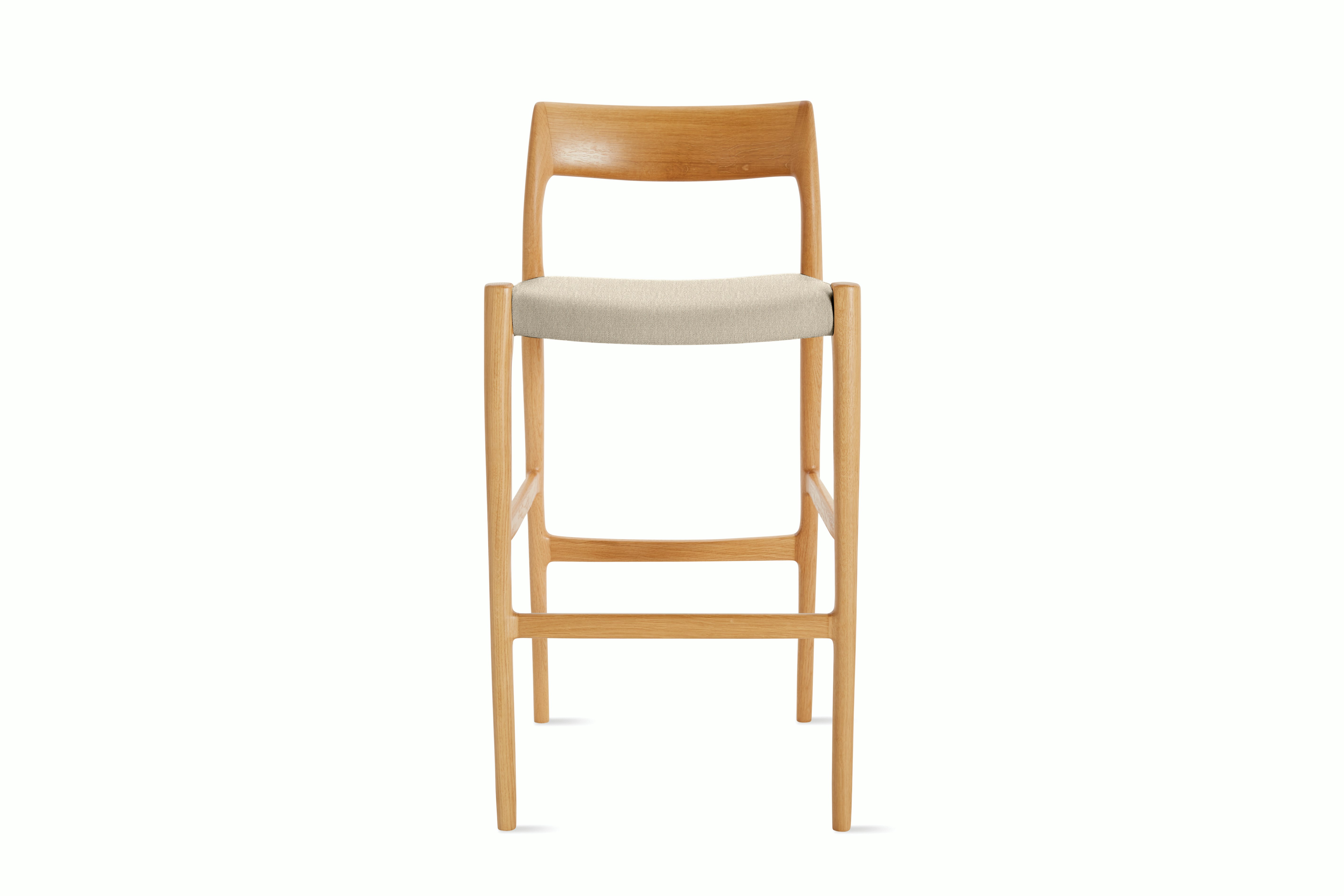 Moller Model 77 Stool - Counter in Album Linen Gentle and Oak