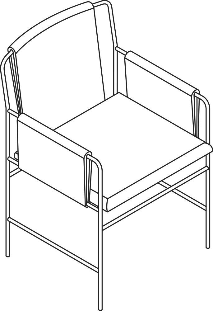 A line drawing - Envelope Chair