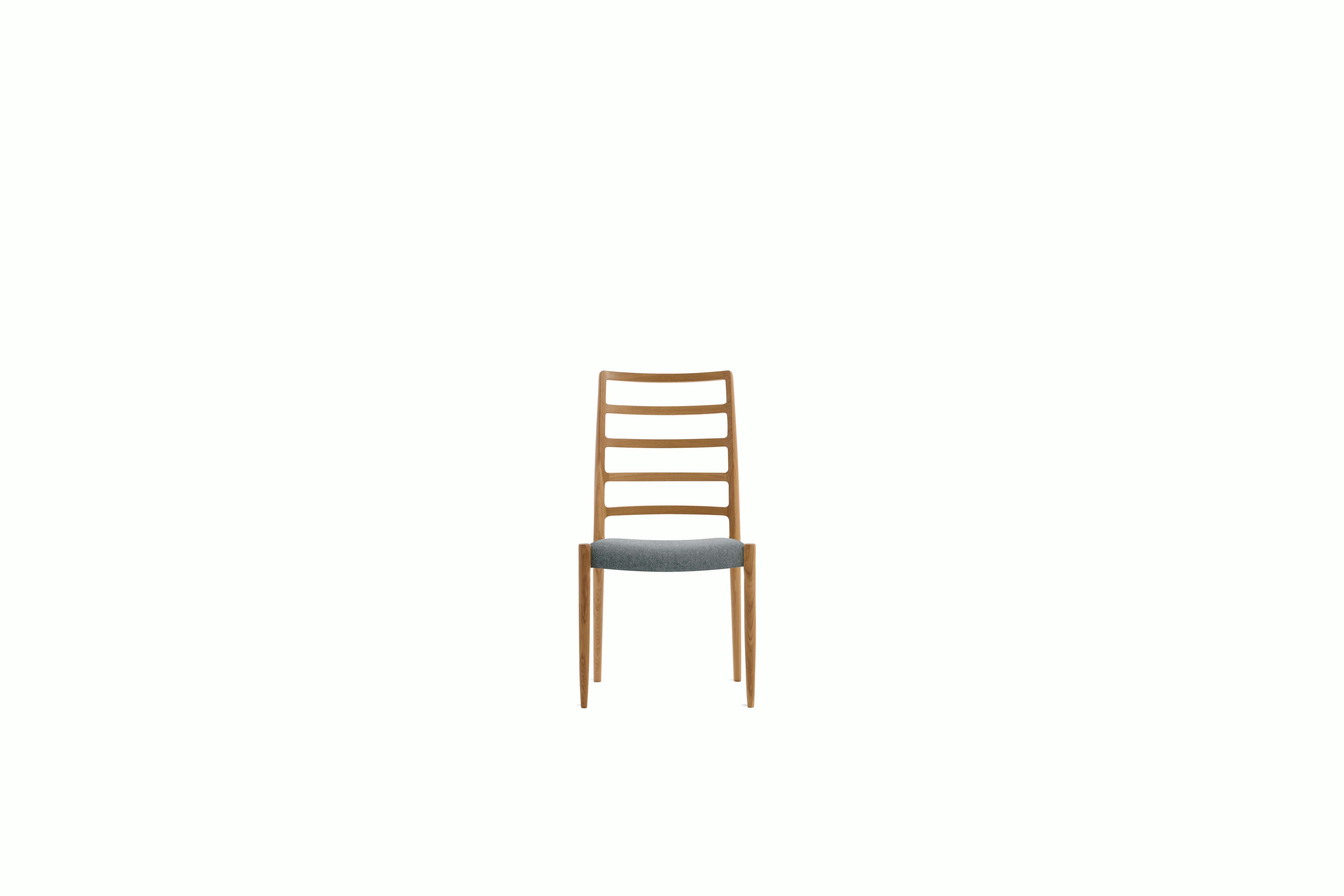 Moller 82 Side Chair - oak,  hallingdal-grey