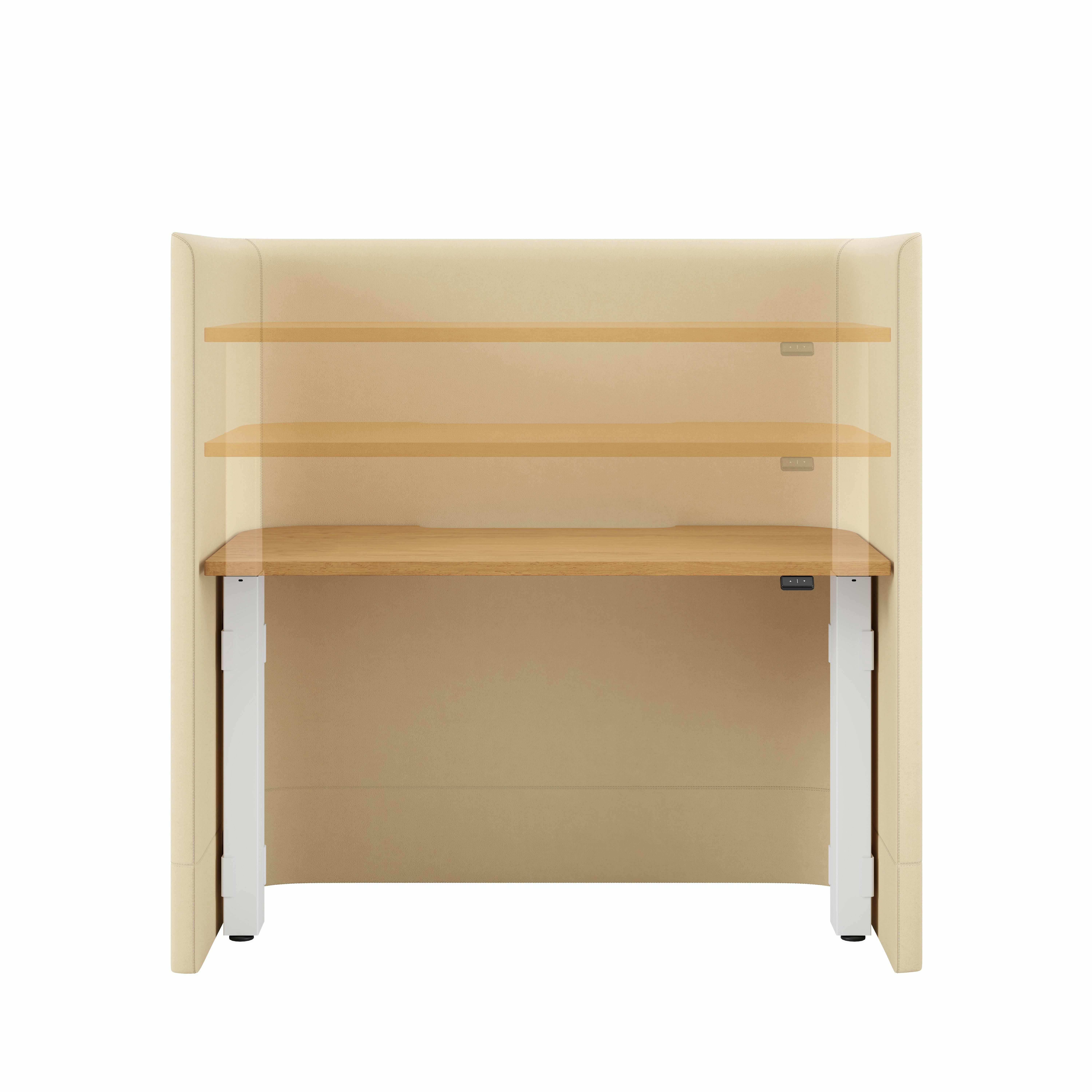 NaughtOne Pullman Height Adjustable Desk front view on white background