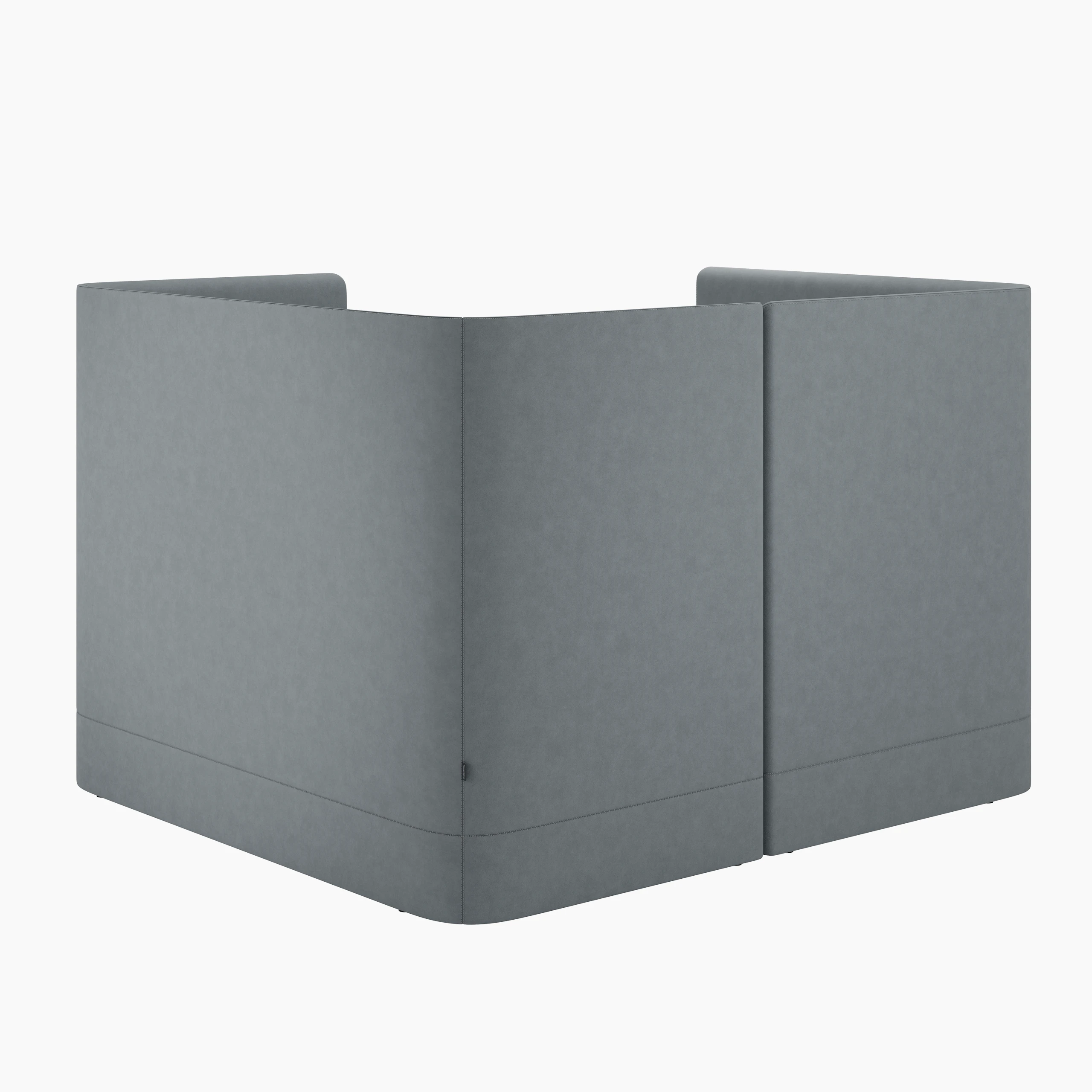 Large Grey NaughtOne Pullman Height Adjustable Deskpod rear 3/4 angle view