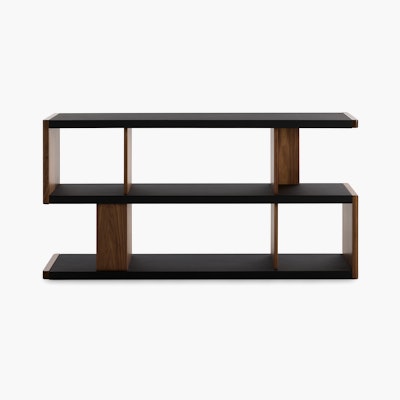 New Canaan Low Bookshelf - black,  walnut New Canaan Low Bookshelf - black,  walnut