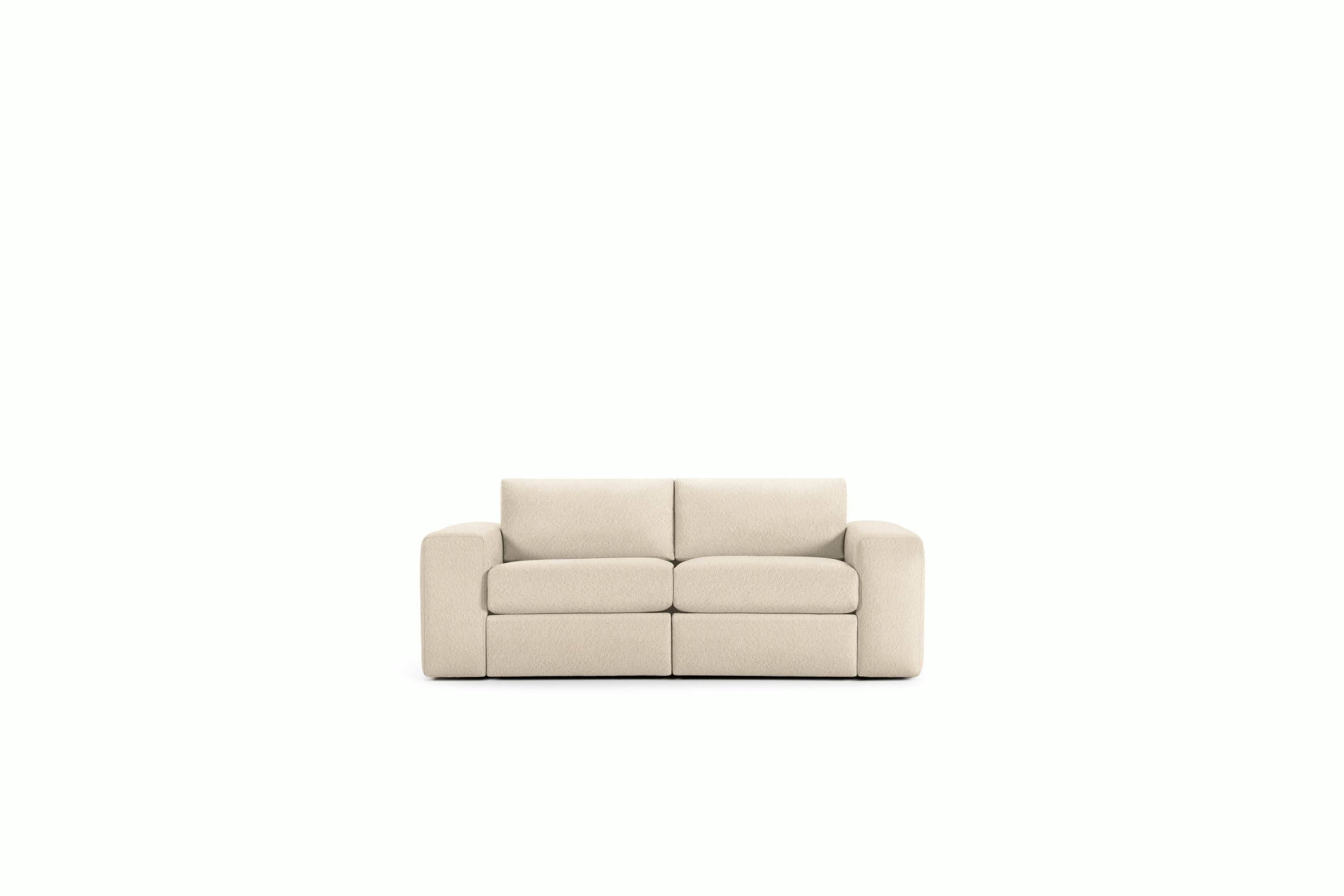A Irvin Sofa in Cream Viewed from the front.