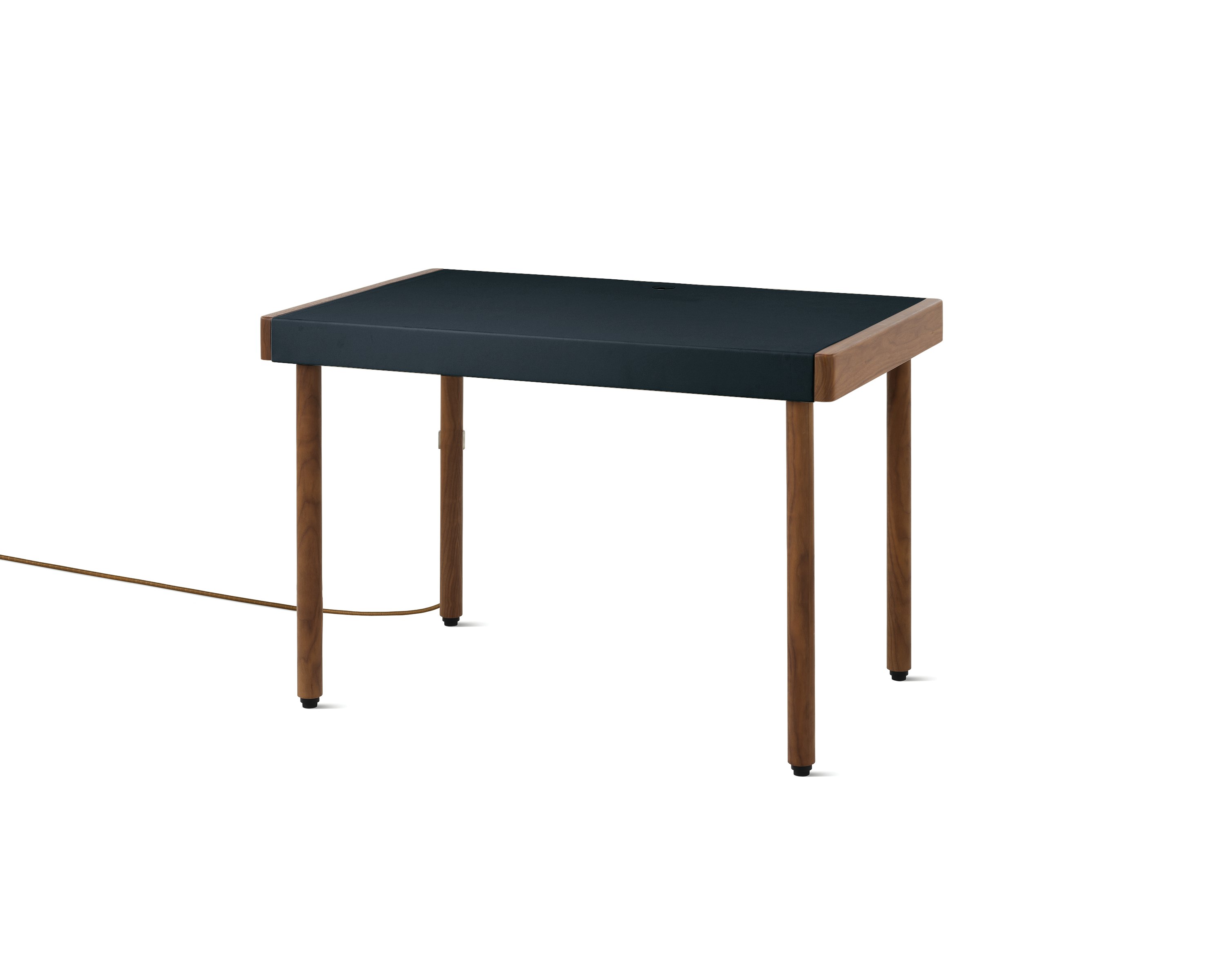 Leatherwrap Sit-to-Stand Desk, No Storage
