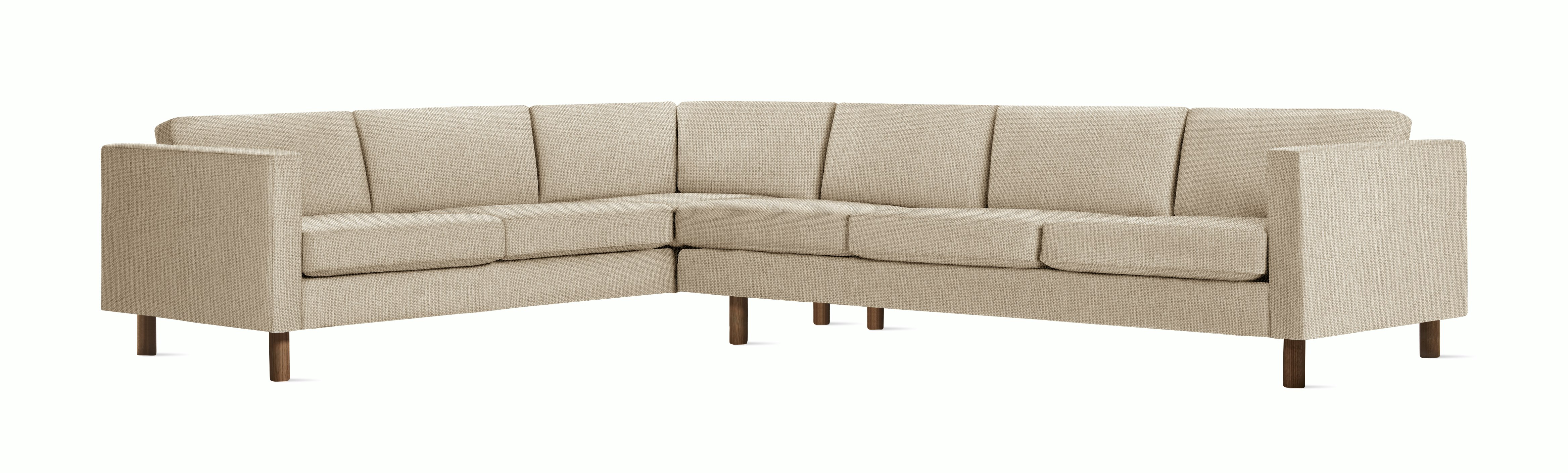 Lispenard Corner Sectional - 17 H,  Left,  Mode - Basket,  Walnut