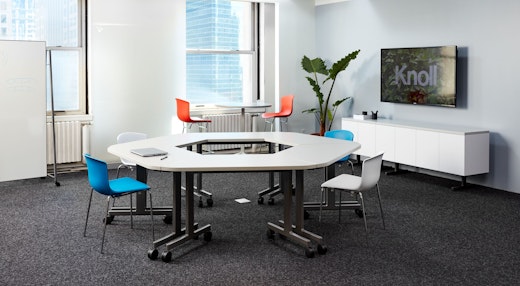 pixel training table trapezoid bertoia molded shell barstool bertoia stacking chair marc krusin