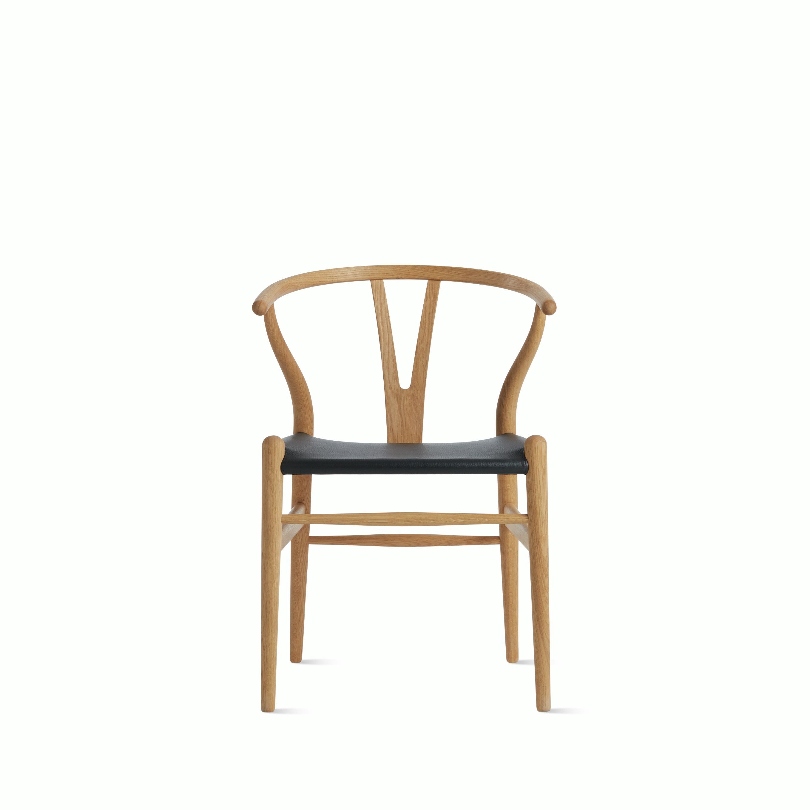 CH24 Wishbone Chair Leather Seat 