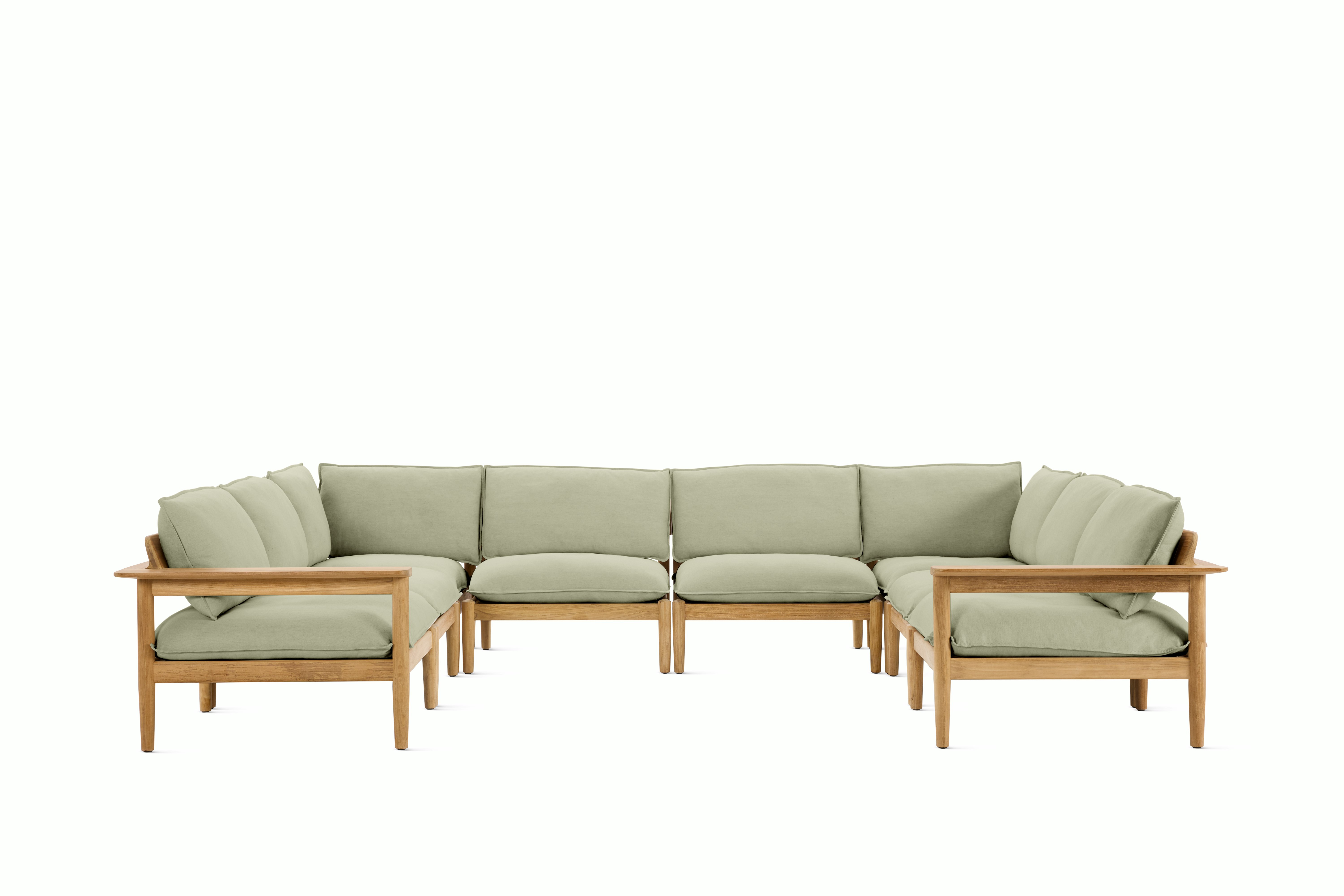 Terassi U-Shaped Sectional - Moss, FSC Certified
