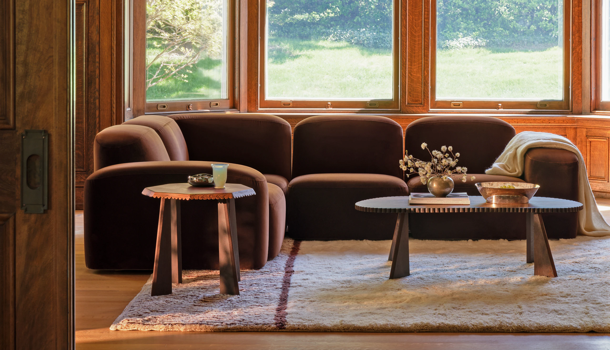 Muse Sectional, Lesire Coffee and Side tables