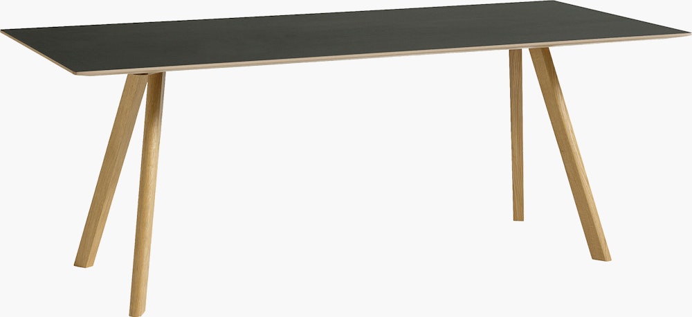 Copenhague 30 Dining Table 2.0 - Black / Oak, 78.75