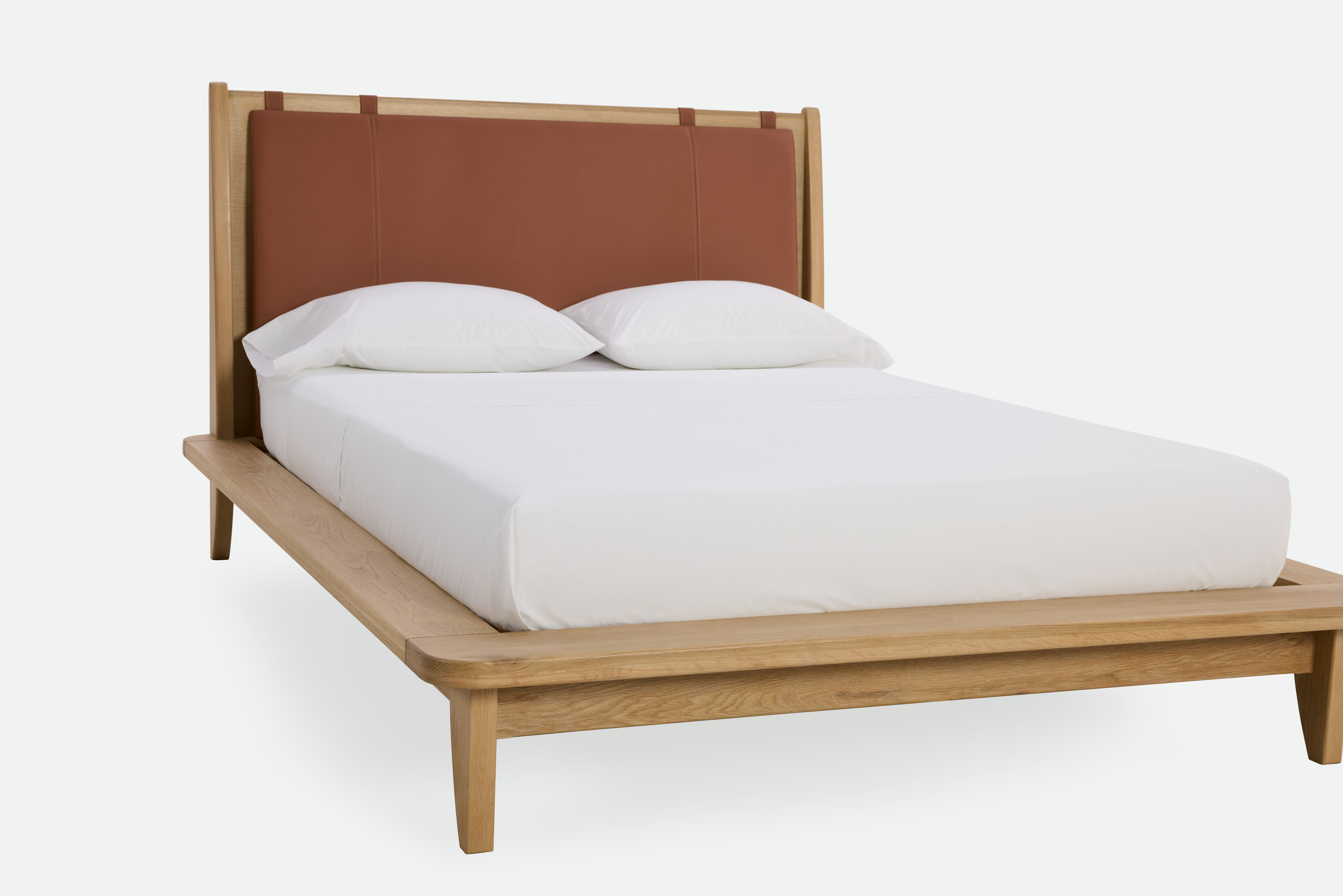 Noviembre Bed - oak,  cognac